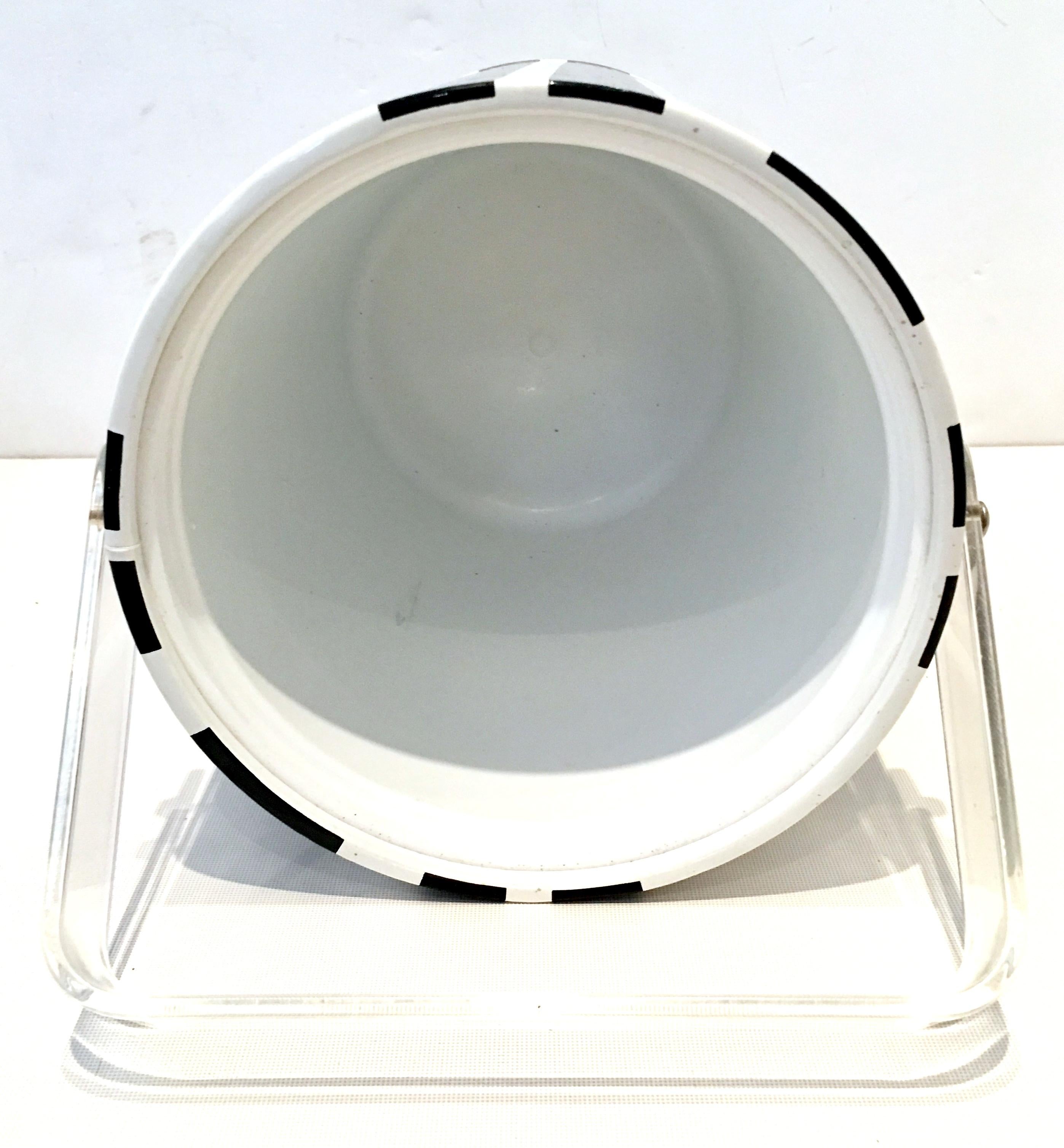 20th Century Geroges Briard Lucite & Vinyl Geometric Thermal Ice Bucket 4