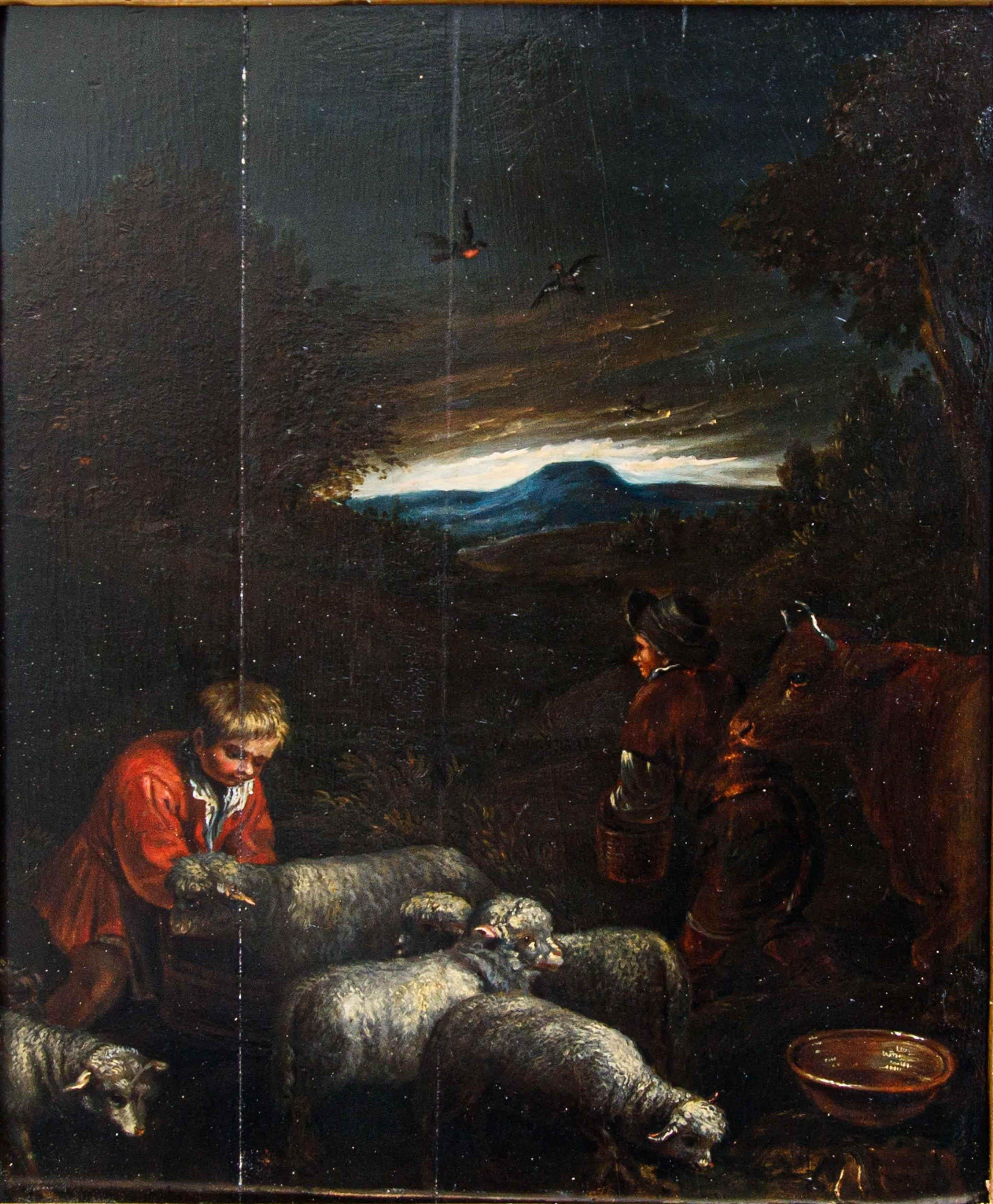 Panel depicting pastoral scene attributed to Gerolamo da Ponte ( Bassano) For Sale 1