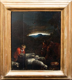 Tabla con una escena pastoral atribuida a Gerolamo da Ponte (Bassano)