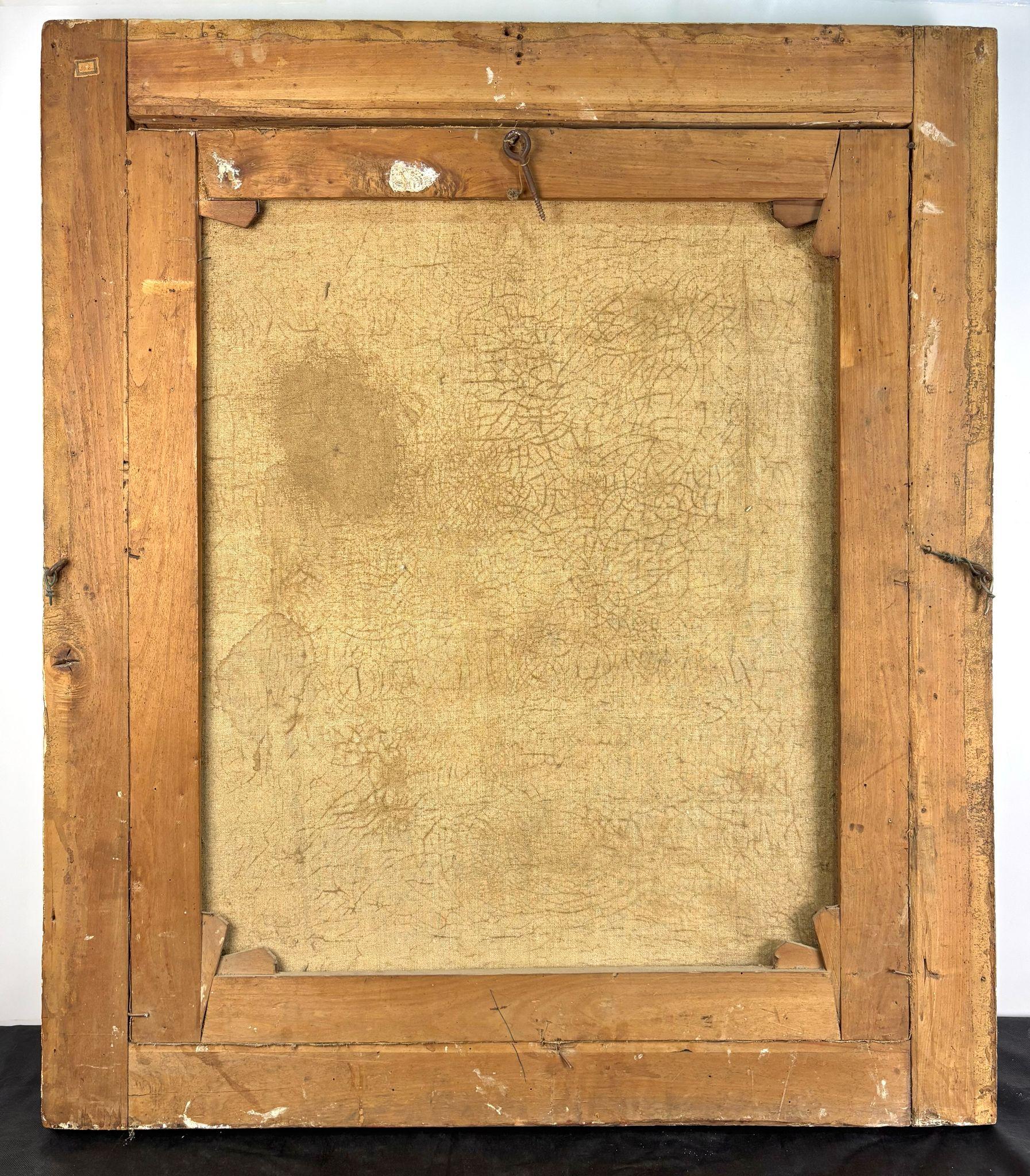 Gran Jarrón con Flores - óleo lienzo - Siglo XIX For Sale 8