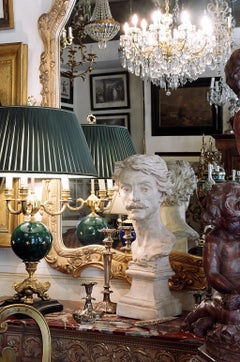 Gerome J.L. 1880 French Terracotta Self-Portrait Bust Signed on the Side