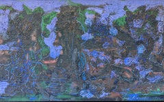 "Night Road" Gerome Kamrowski, Abstract Expressionism Surrealism, Purple Impasto