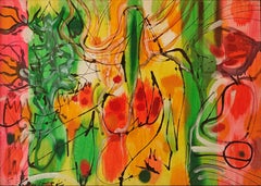 "Jardín rosa" Gerome Kamrowski, surrealista estadounidense 1947 Abstracción expresiva