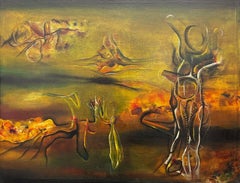 Vintage "Untitled" Gerome Kamrowski, circa 1944 American Surrealist Composition