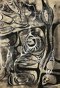 "Wanderlust" Gerome Kamrowski, 1940 Composizione espressiva astratta surrealista
