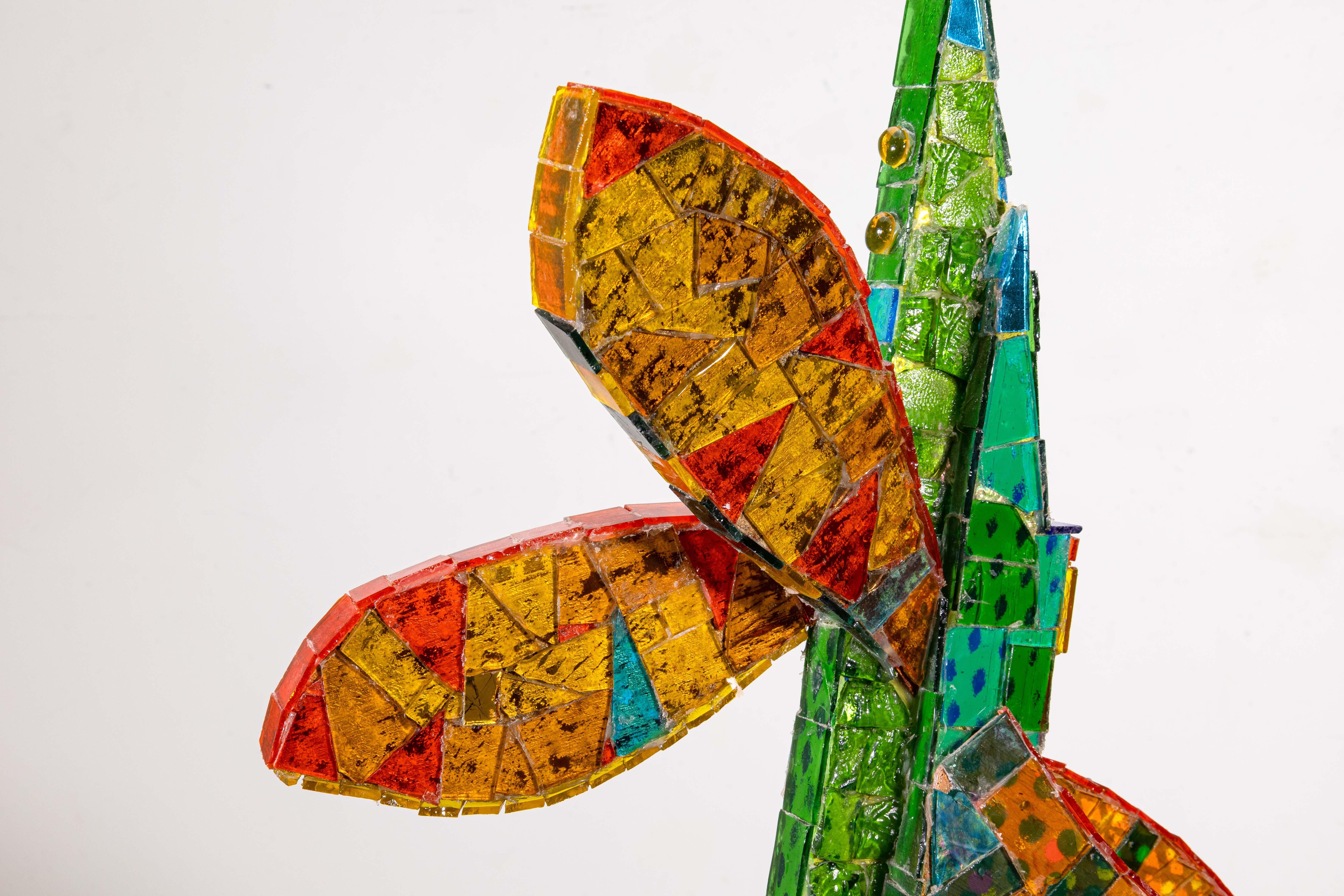American Gerome Kamrowski Untitled (Mosaic Study) Signed Contemporary Mosaic on Wood For Sale