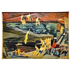 "Geronimo", Two Studies for Major Painting with Male Nudes at Swimming Hole