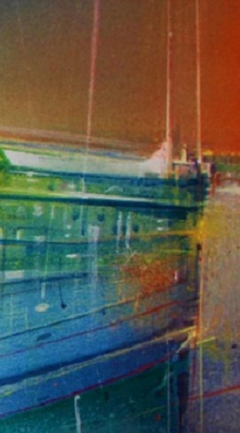 Gerrard Tunney, Marina Nightscape, Quadro paesaggistico originale in vendita 2