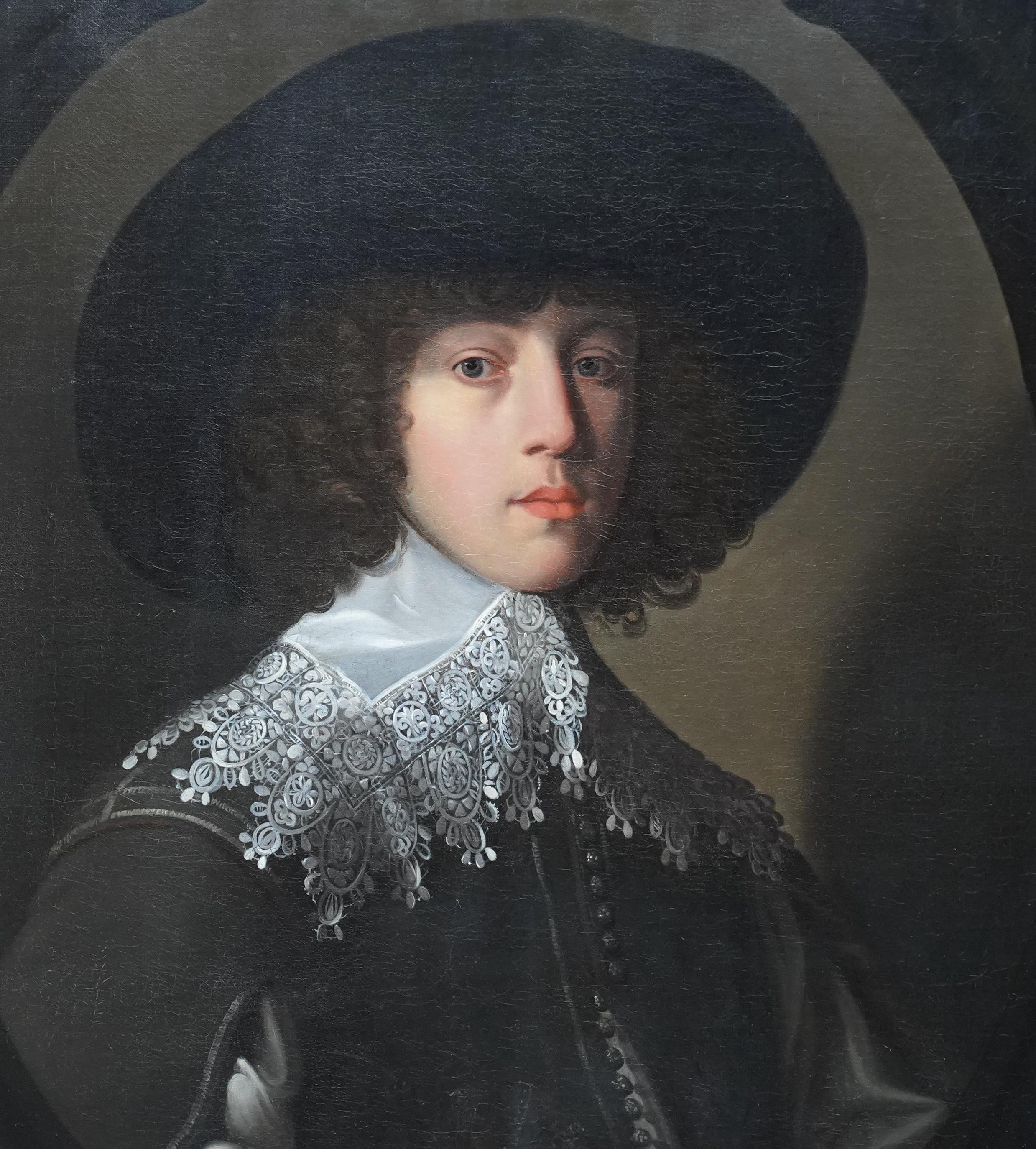 Portrait of a Young Gentleman - Dutch Old Master 17thC art portrait oil painting - Old Masters Painting by Gerrard van Honthorst