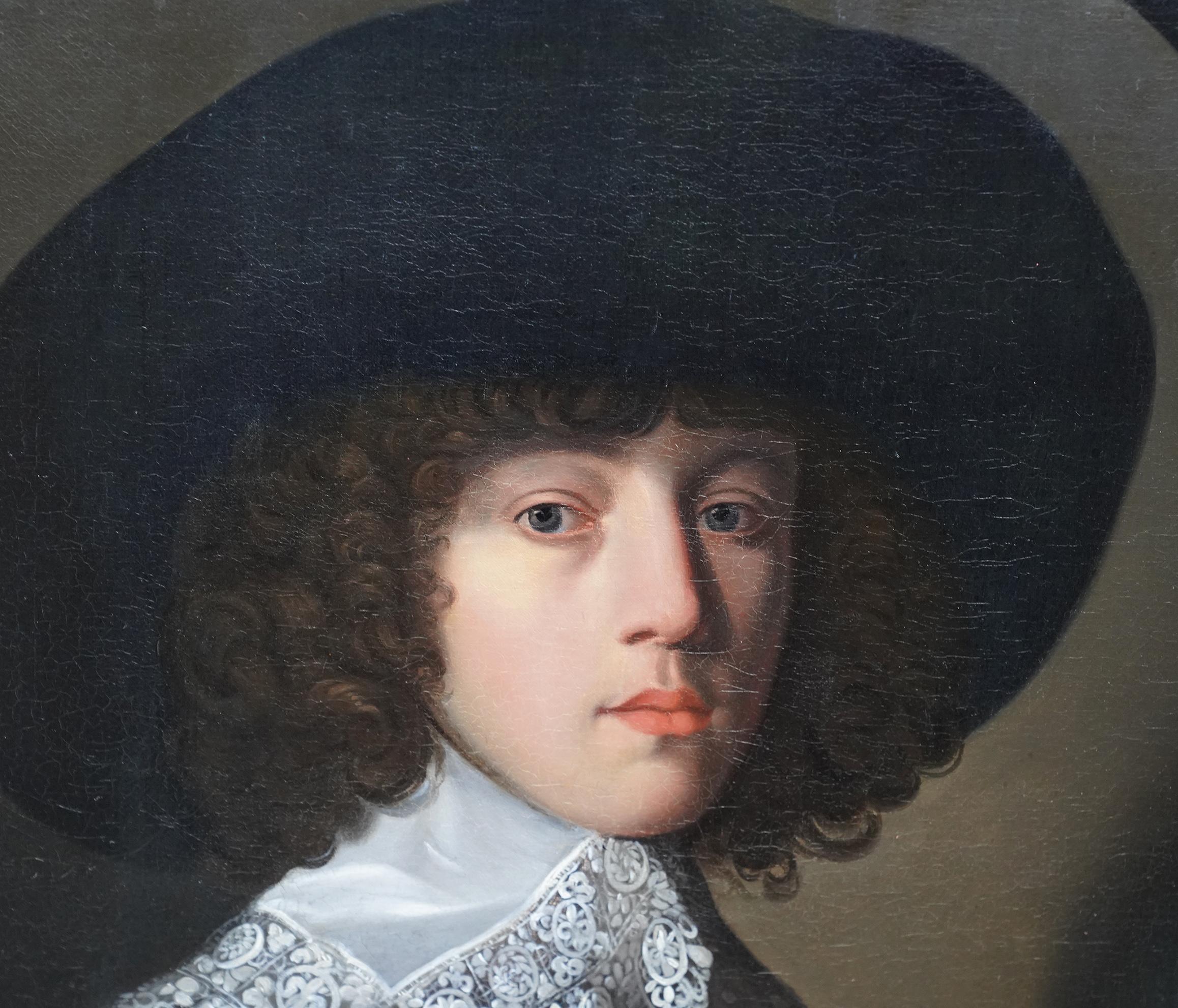 Portrait of a Young Gentleman - Dutch Old Master 17thC art portrait oil painting For Sale 2