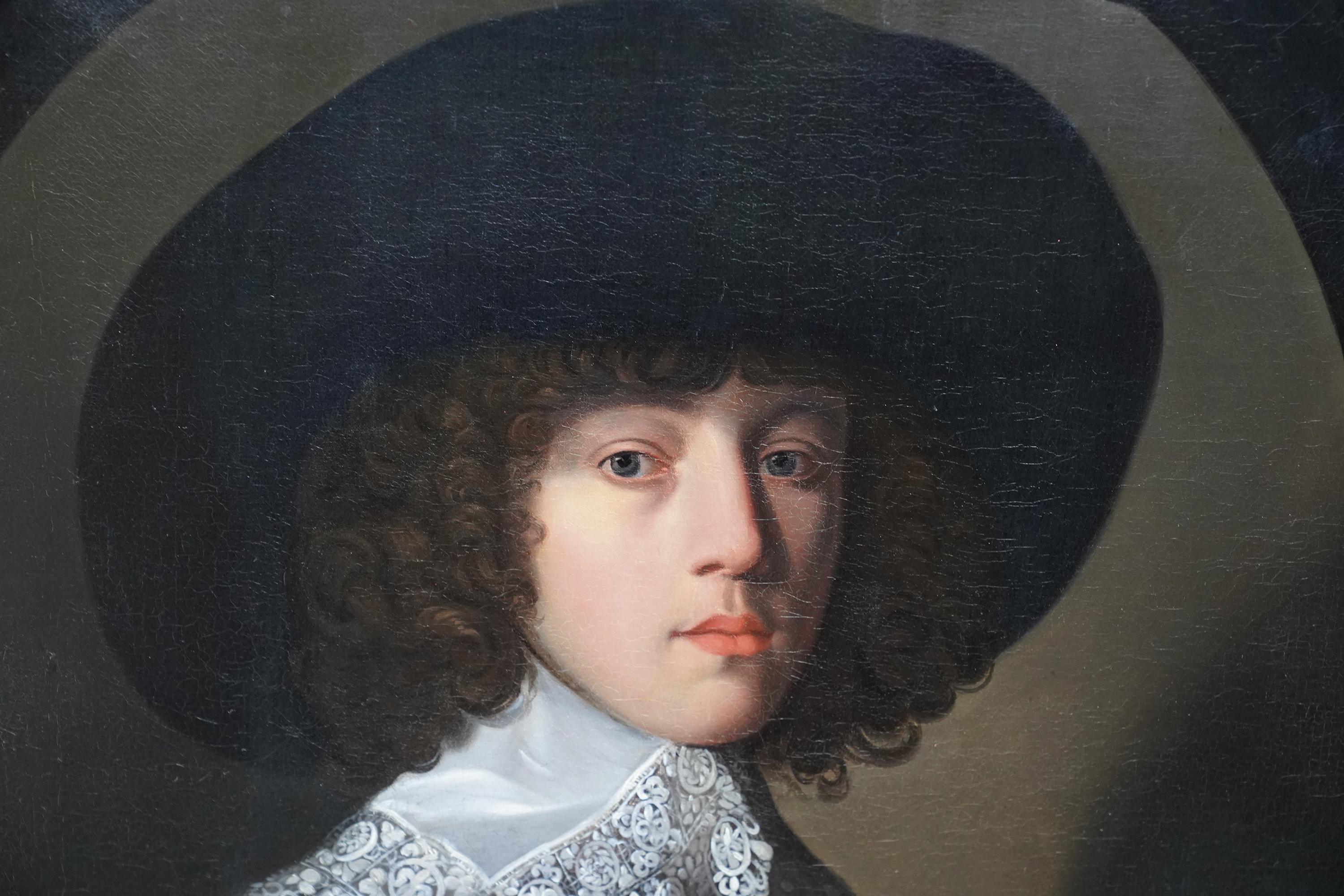 Portrait of a Young Gentleman - Dutch Old Master 17thC art portrait oil painting For Sale 3