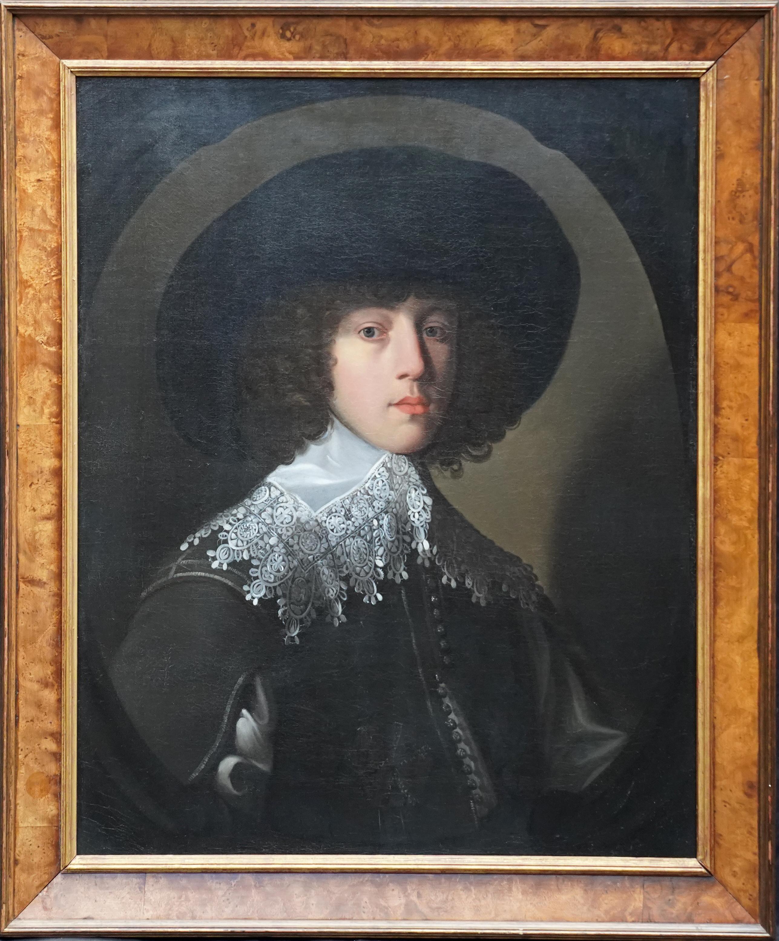 Gerrard van Honthorst Portrait Painting - Portrait of a Young Gentleman - Dutch Old Master 17thC art portrait oil painting