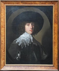 Portrait of a Young Gentleman - Dutch Old Master 17thC art portrait oil painting