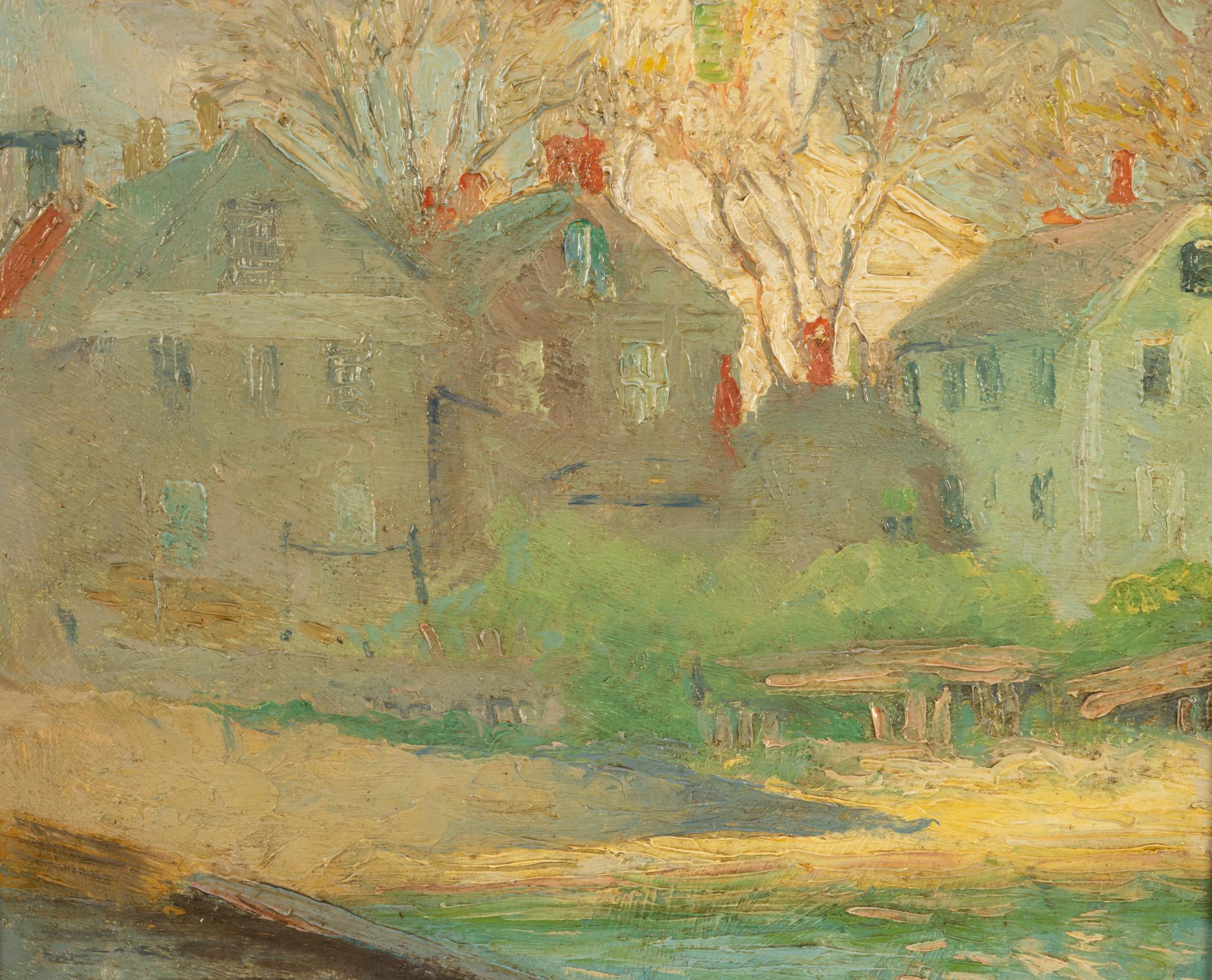 American Impressionist Oil Painting Provincetown Cape Cod Massachusetts For Sale 11