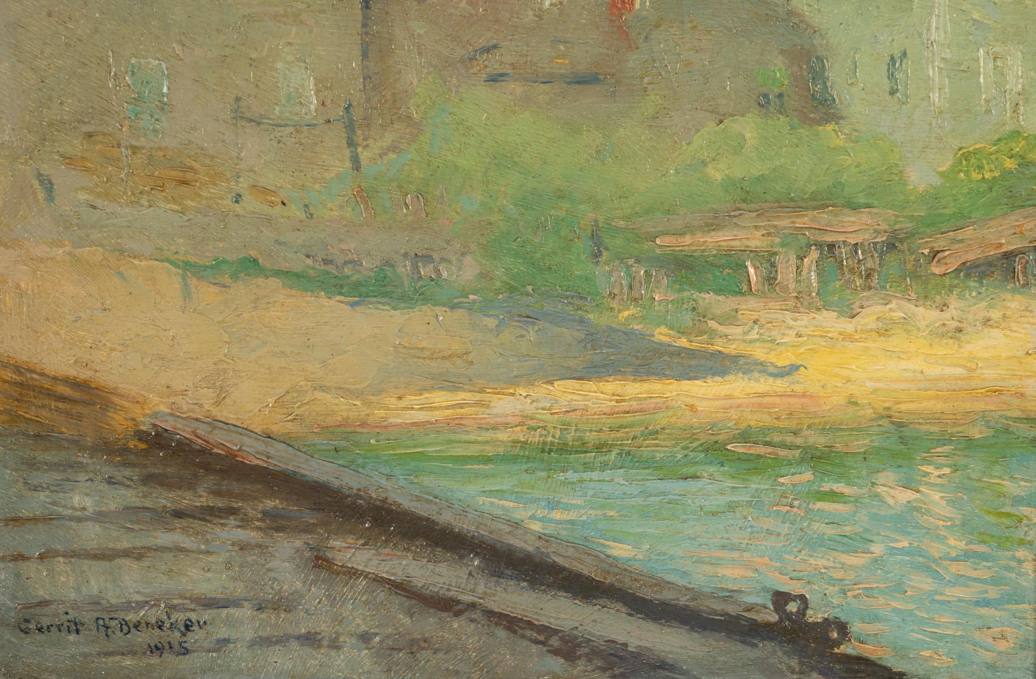 American Impressionist Oil Painting Provincetown Cape Cod Massachusetts For Sale 13