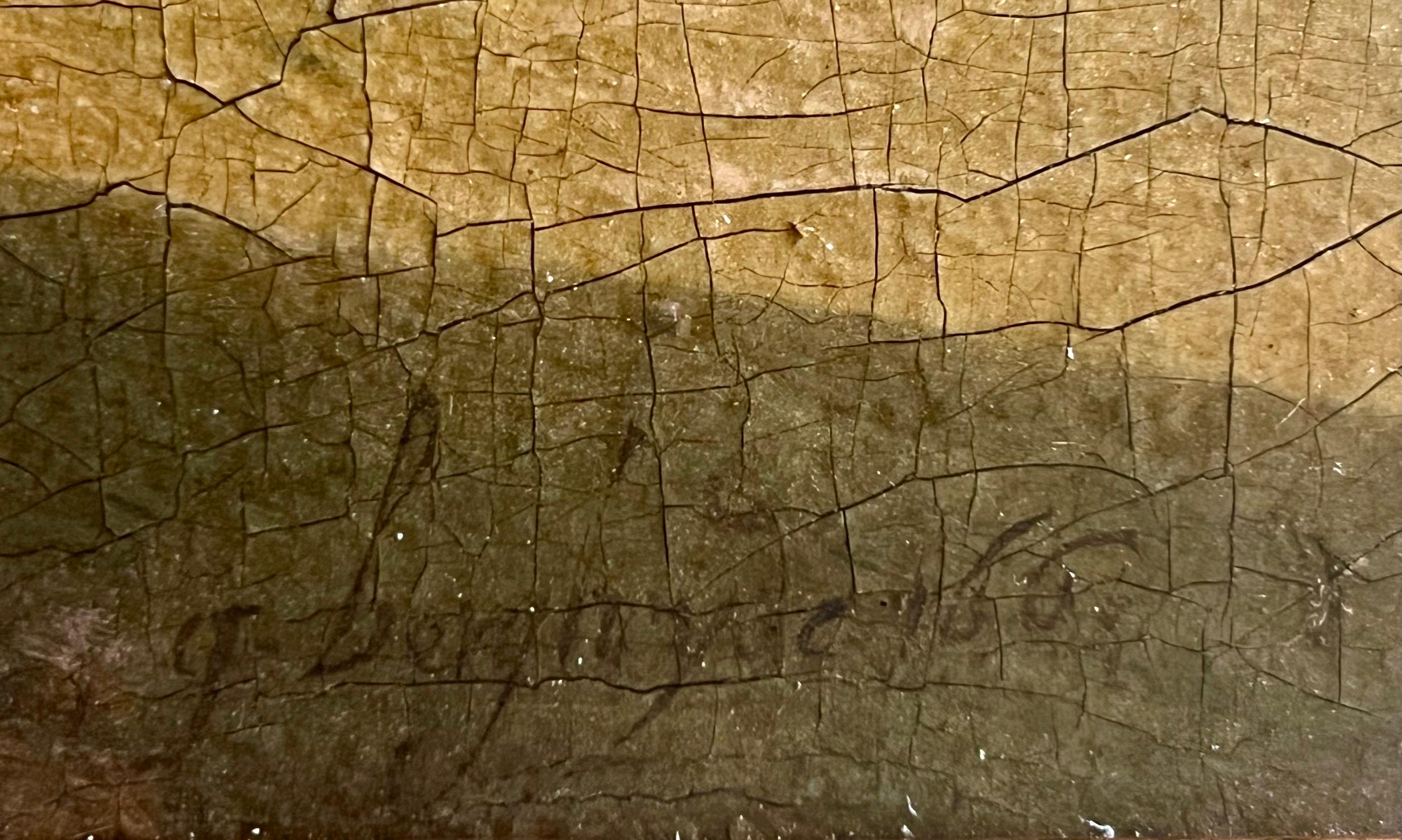 Antico Maestro olandese del XVII secolo - Paesaggio estivo di Kleve del 1661 - Landscape Painting Grigio di Gerrit Berckheyde