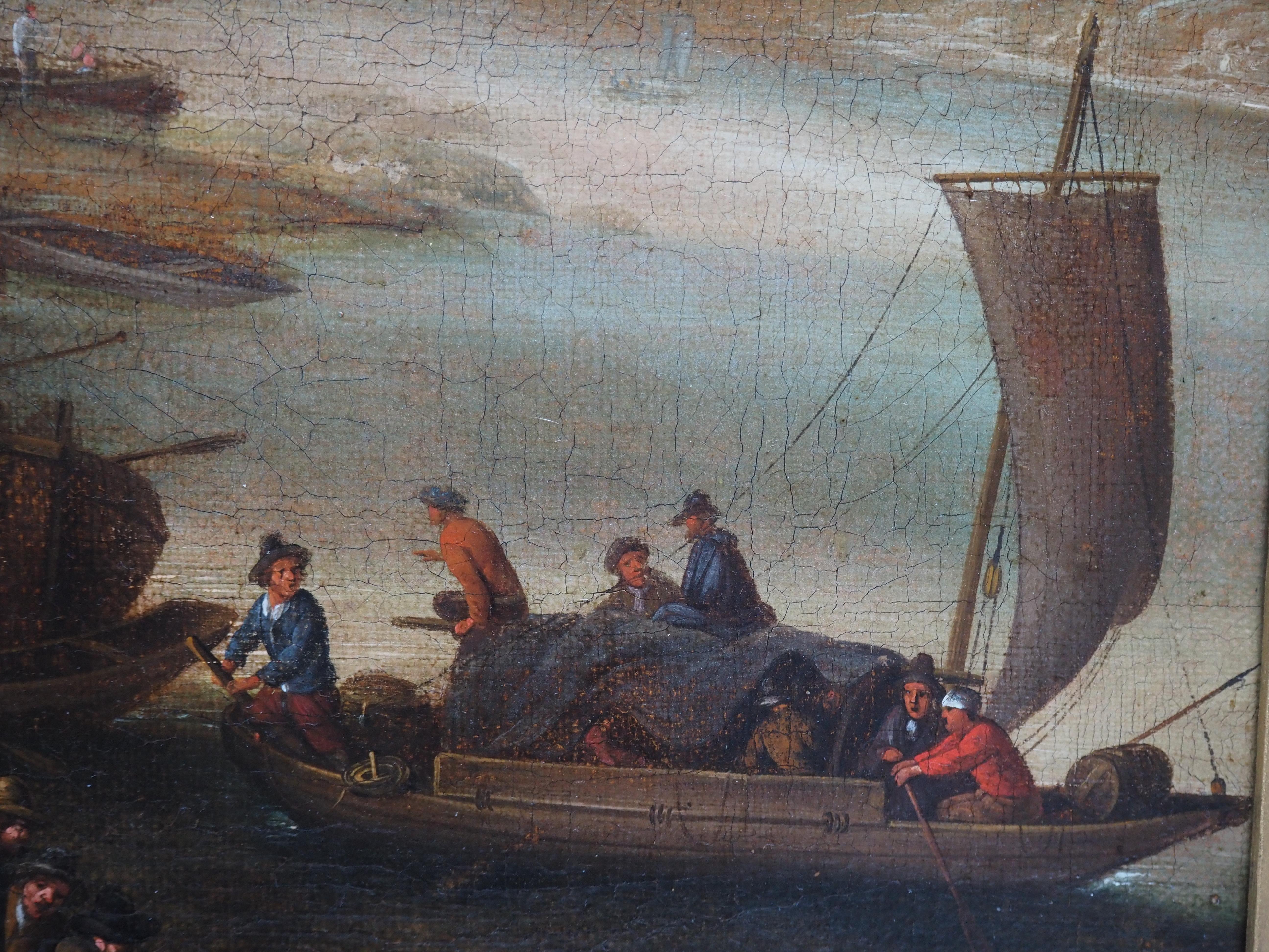 Reich verzierte Flusslandschaft, spätes 17. Jahrhundert, niederländisches goldenes Zeitalter im Angebot 5