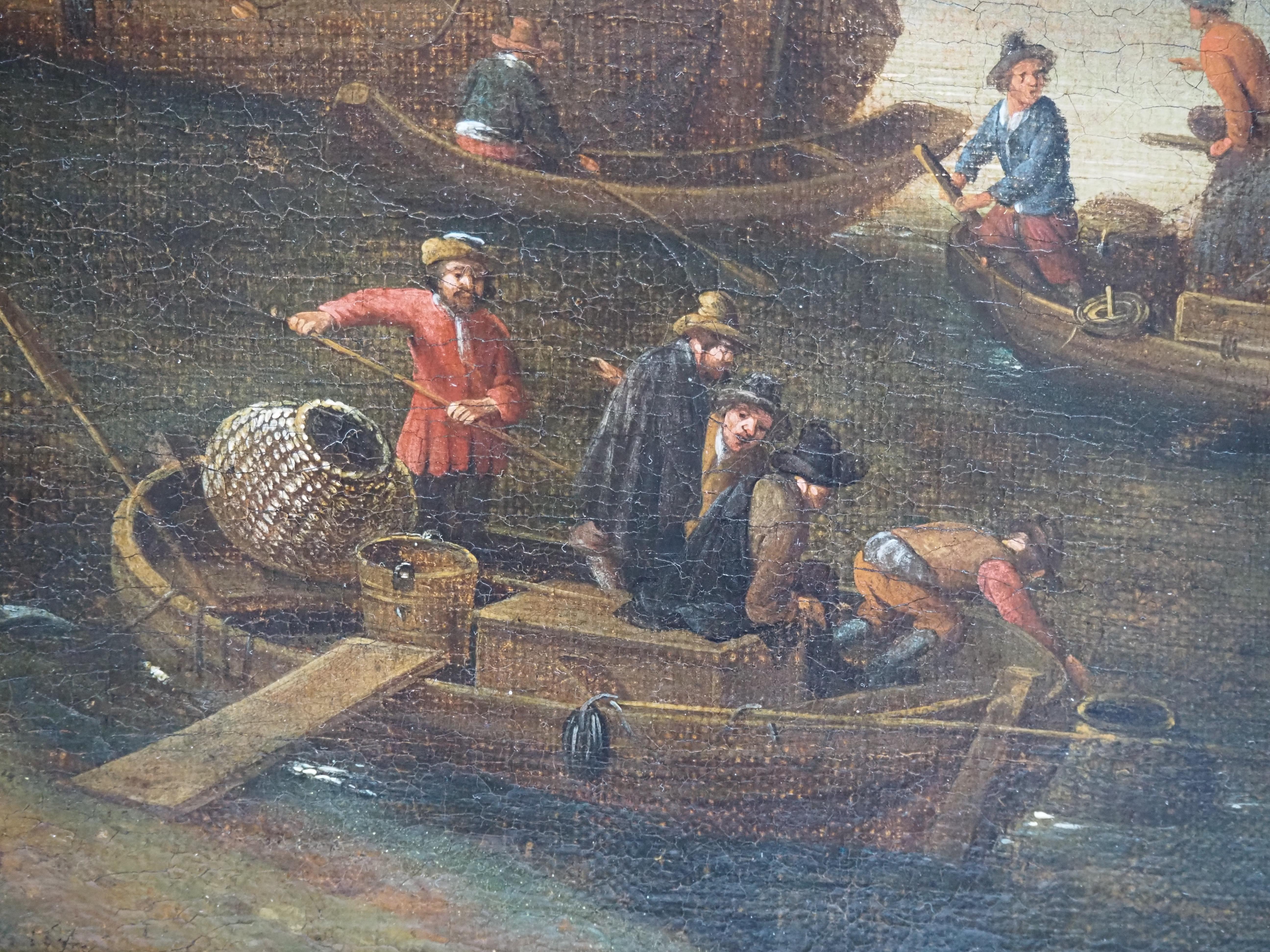 Reich verzierte Flusslandschaft, spätes 17. Jahrhundert, niederländisches goldenes Zeitalter (Niederländische Schule), Painting, von Gerrit Maes (XVII)