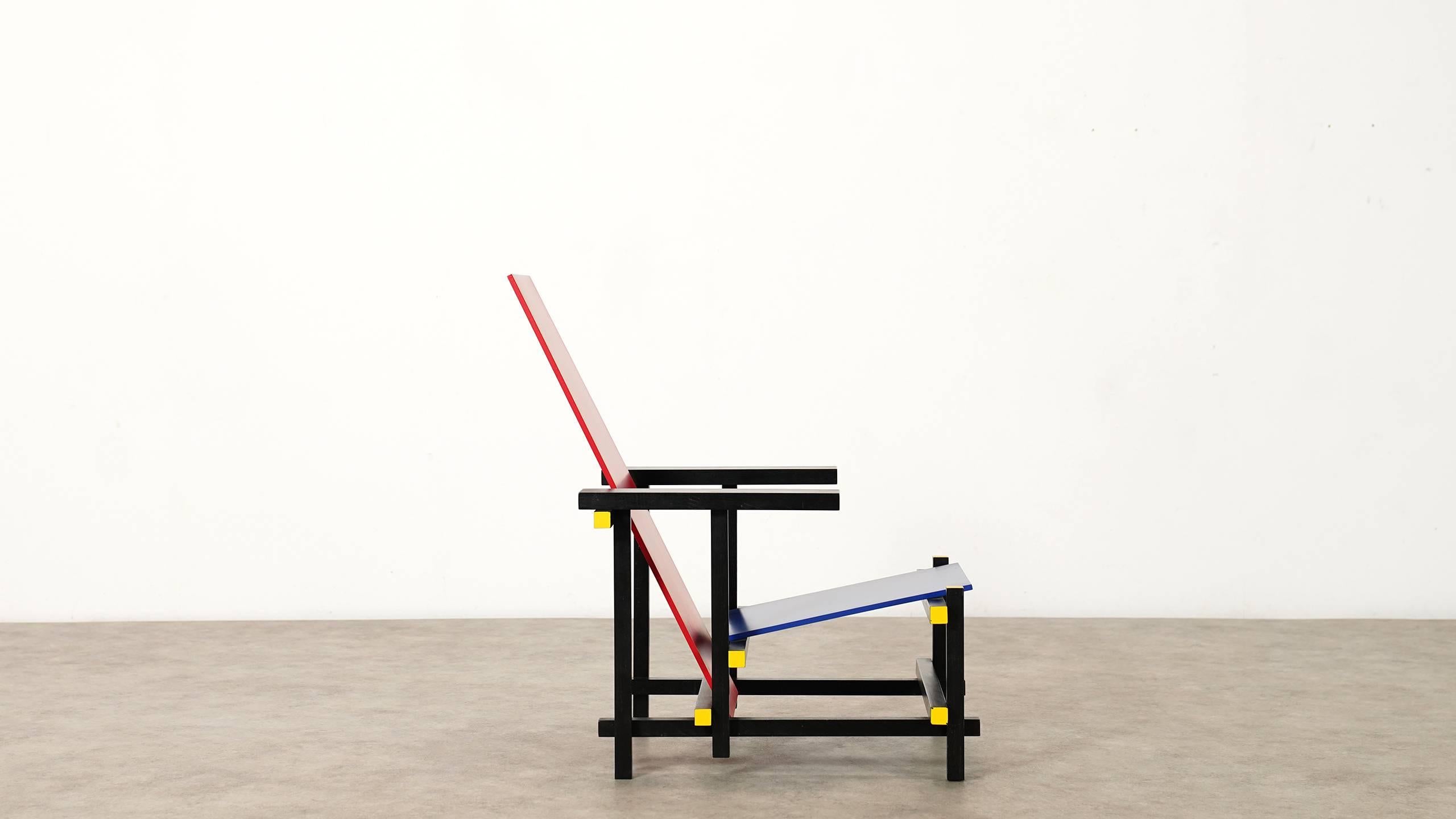 Gerrit Rietveld, Red Blue Chair, True-to-Scale Replica, 1970 2