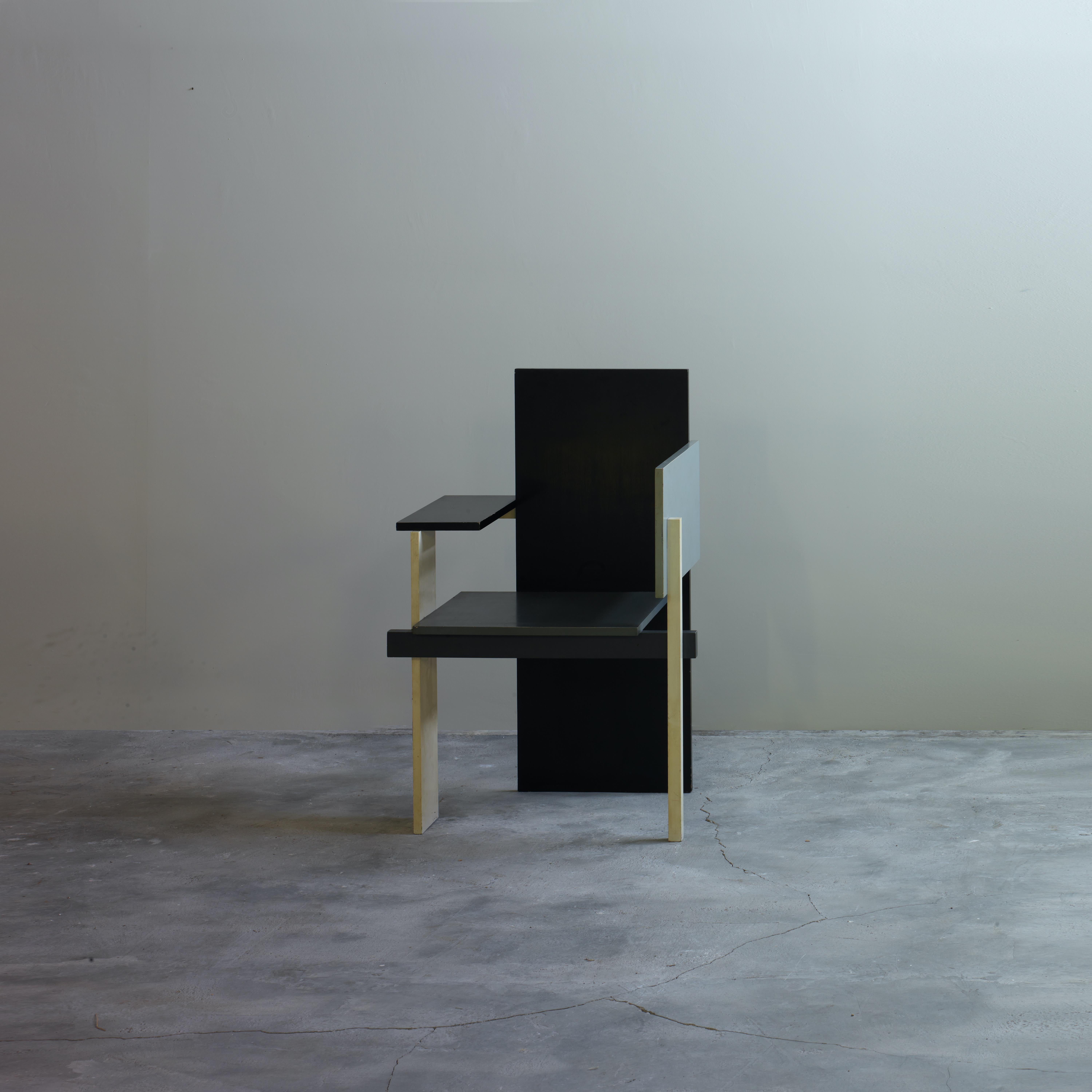 Painted Gerrit Rietveld, Berlin Chair / Authentic  For Sale