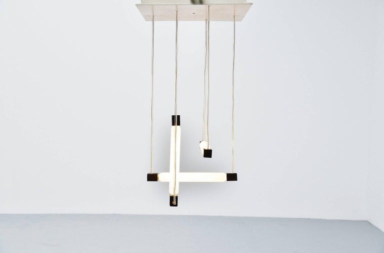 De Stijl Gerrit Rietveld Buizenlamp Tubular Lamp Holland, 1950