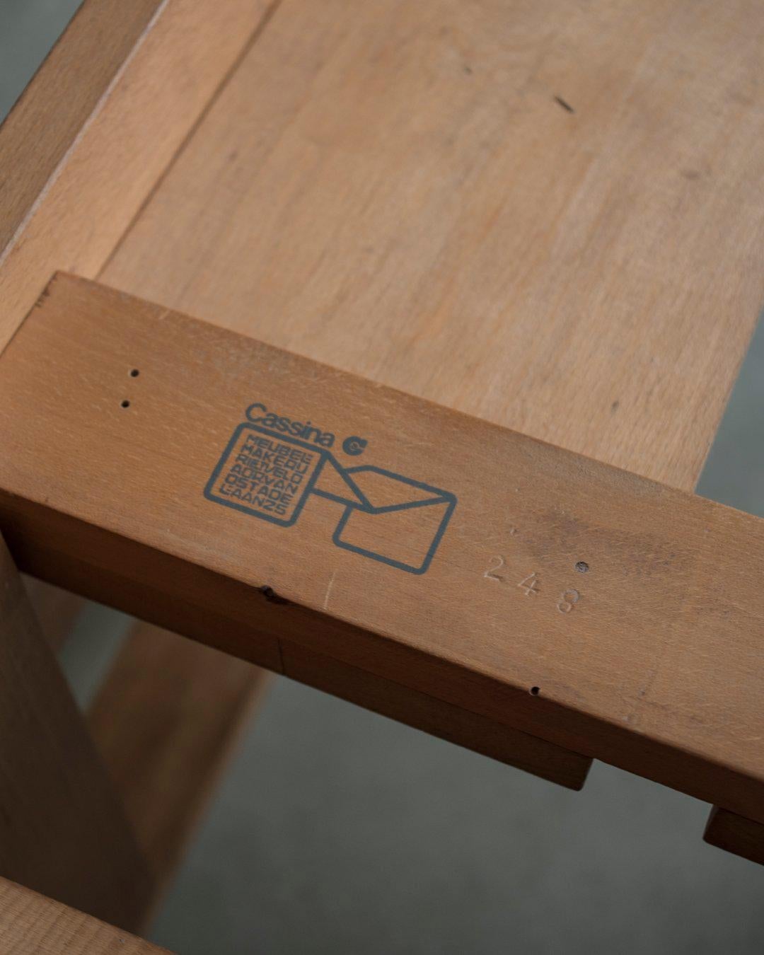 Gerrit Rietveld, Crate Chair, Circa 1970s, Produced by Cassina For Sale 1