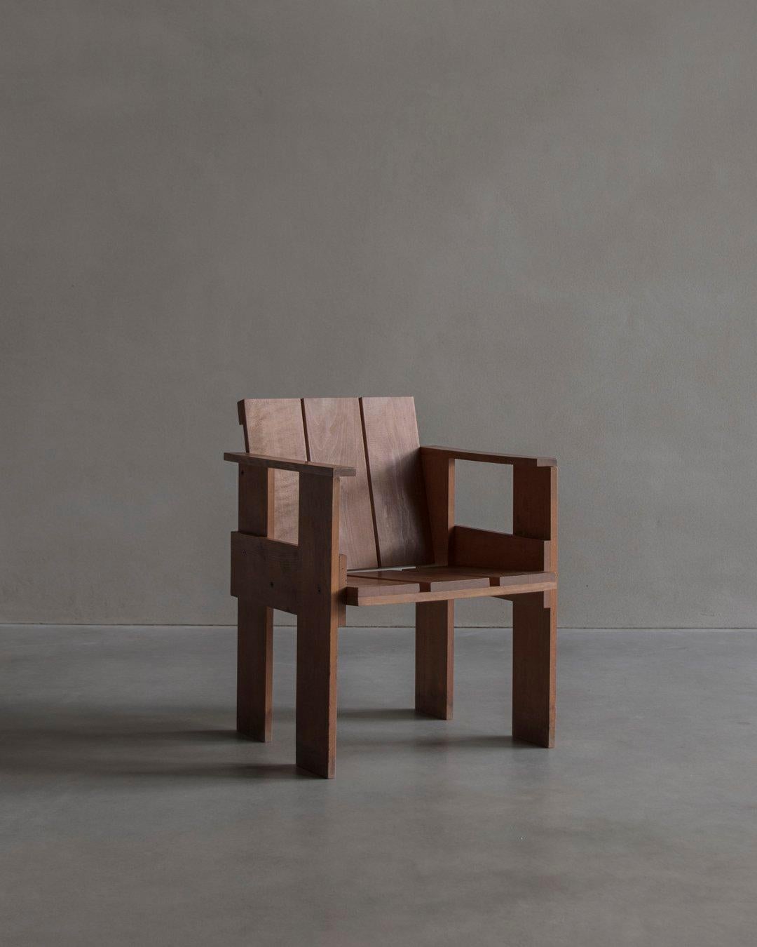 Gerrit Rietveld, Crate Chair, Circa 1970s, Produced by Cassina For Sale 2