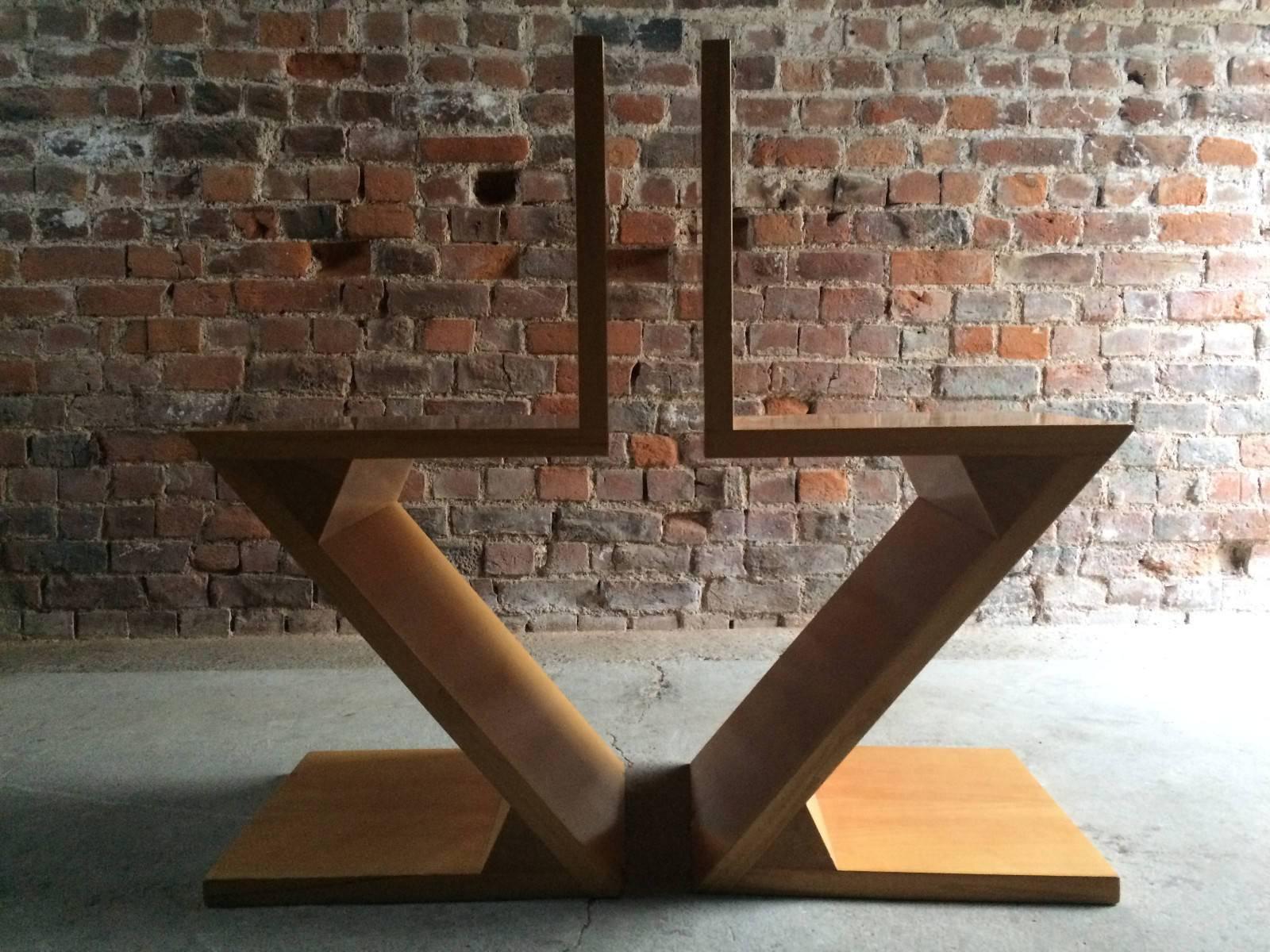 Pair of Gerrit Rietveld Design Zig Zag Chairs, Mid-Century Modern Birch 2