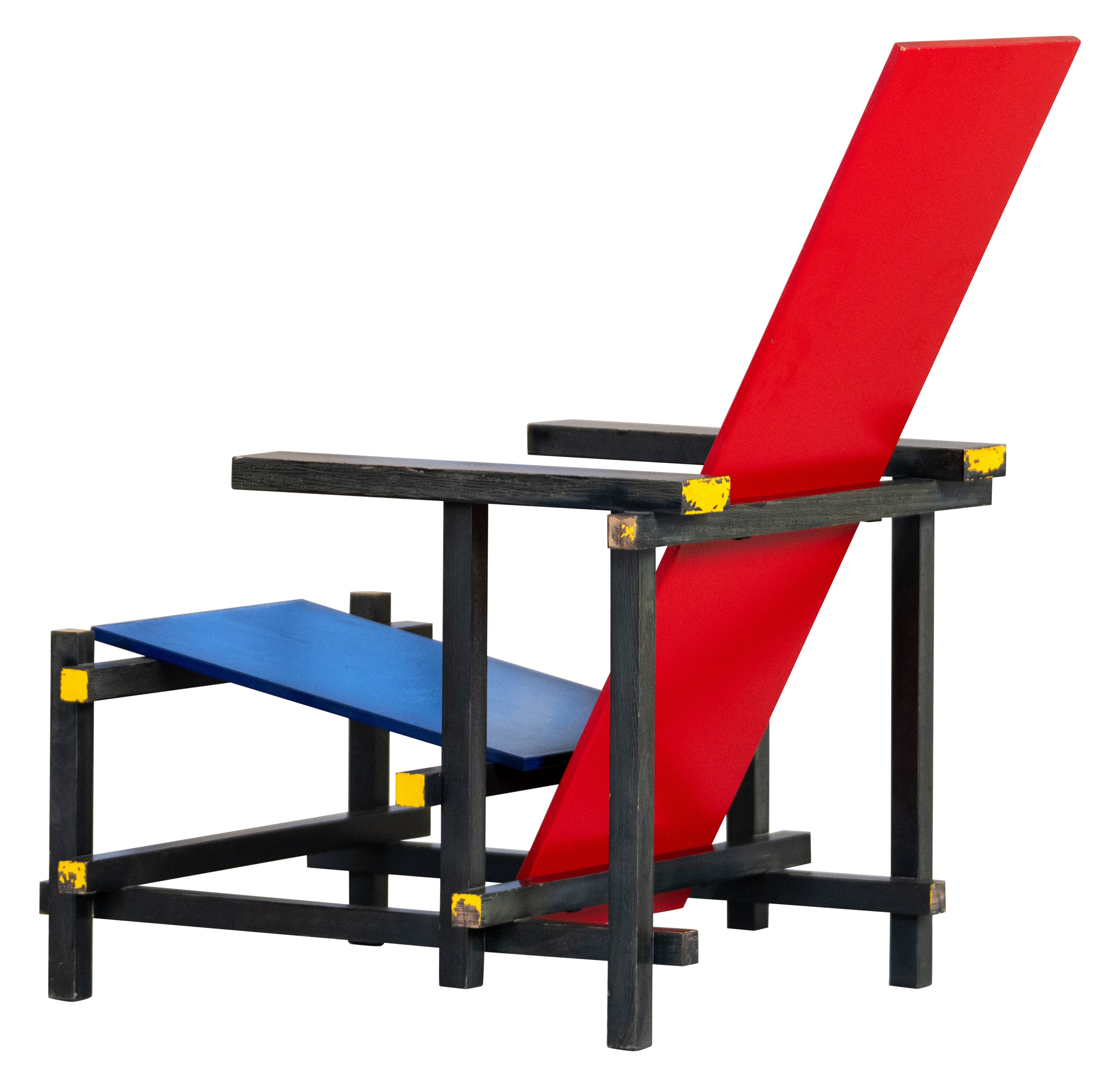 Gerrit Rietveld - Silla temprana roja y azul nº 231 de Cassina De Stijl  Bauhaus