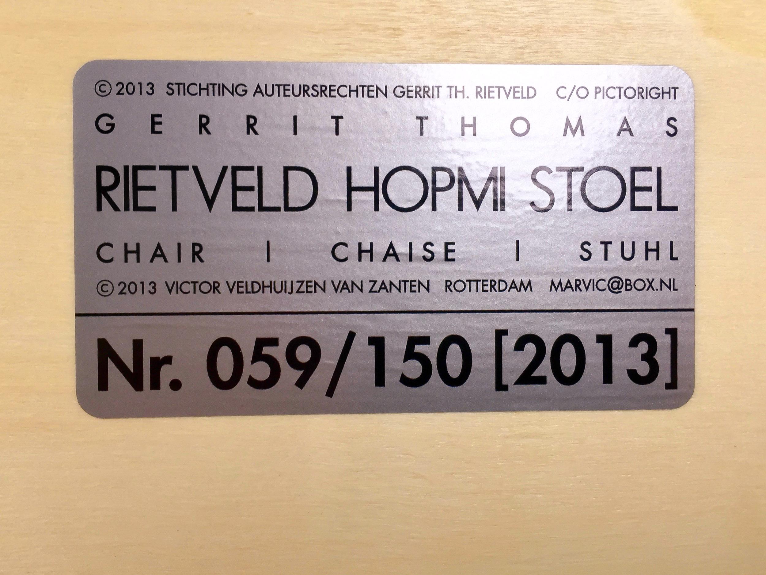 Gerrit Rietveld Hopmi Stuhl 3