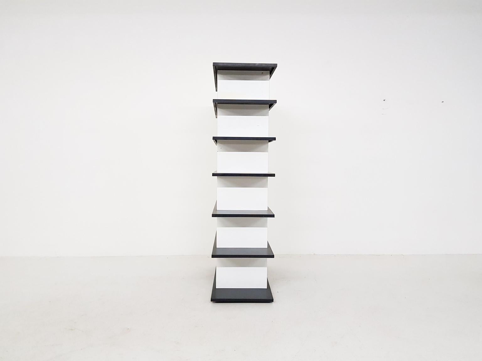 Mid-Century Modern Gerrit Rietveld inspired Room Divider or Bookcase by Wim Rietveld, Dutch, 1960s For Sale