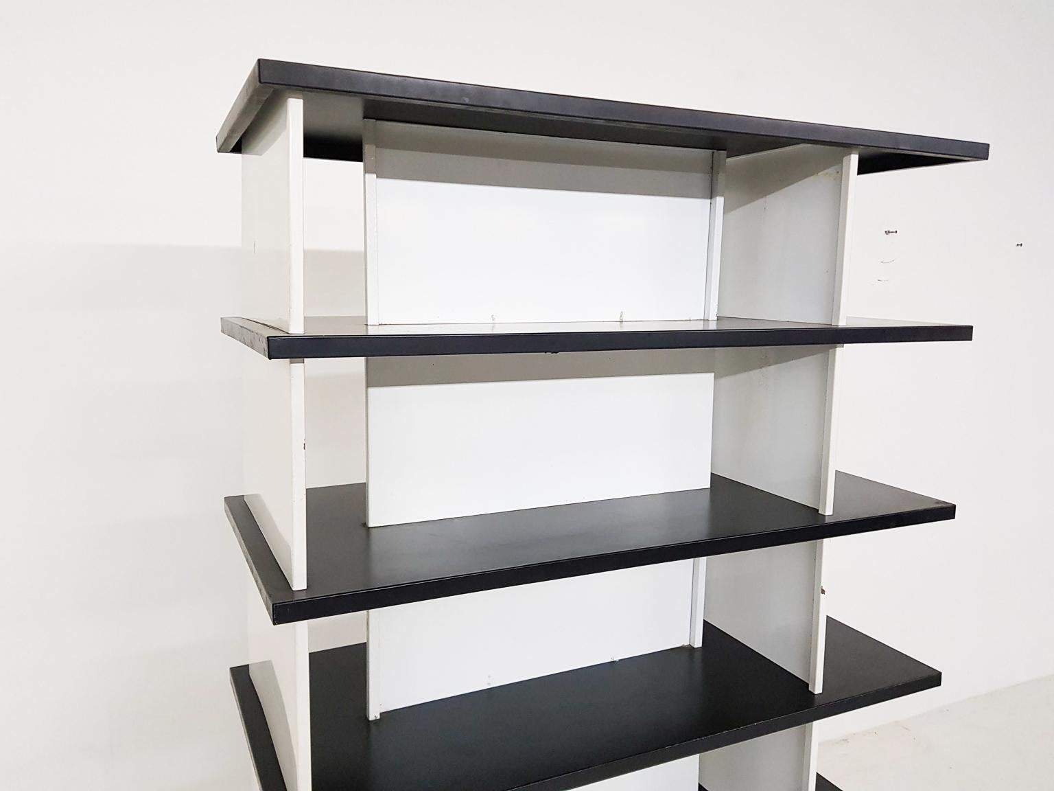 Gerrit Rietveld inspired Room Divider or Bookcase by Wim Rietveld, Dutch, 1960s For Sale 3