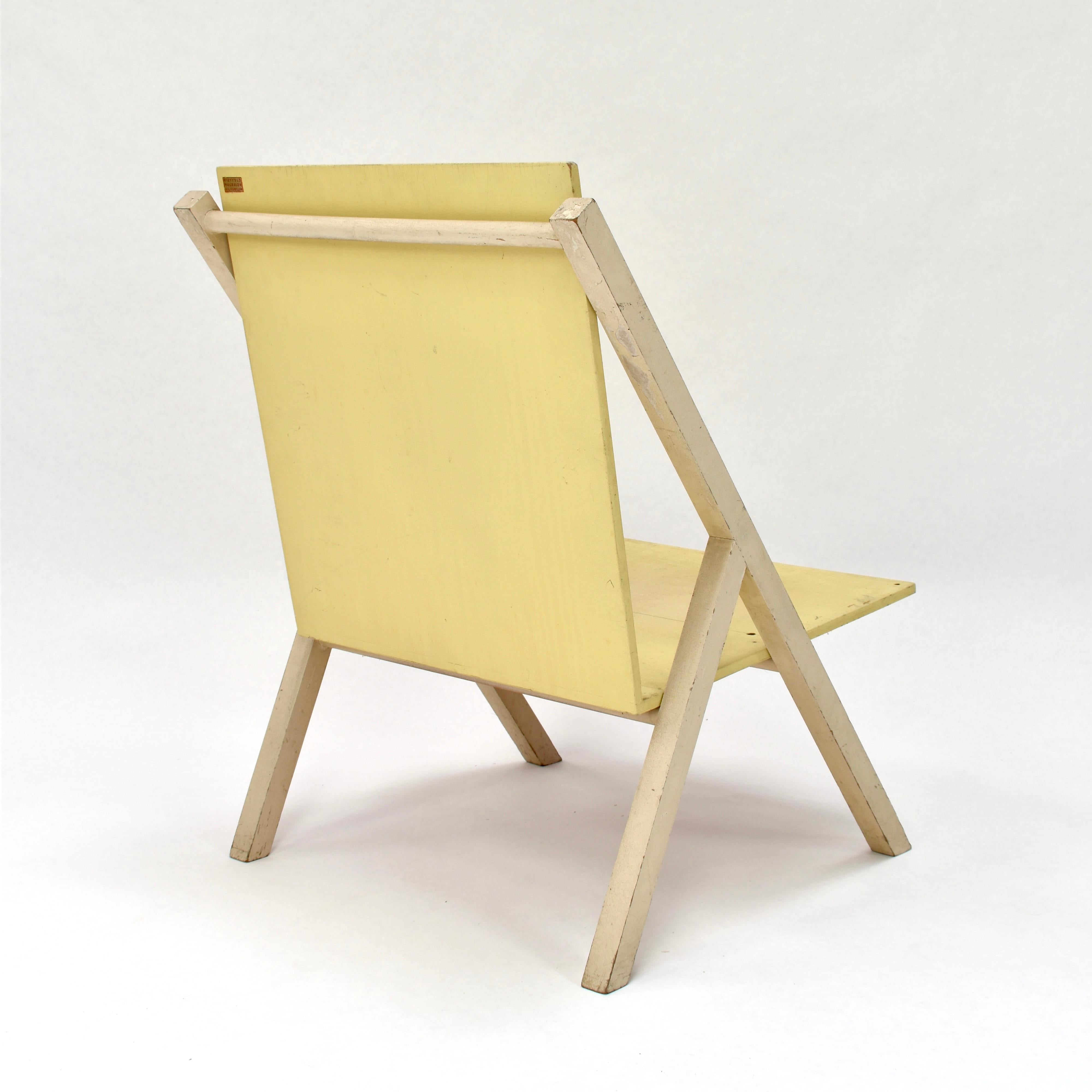 Dutch Gerrit Rietveld Jr. Prototype Salon Chair, Netherlands, 1955 For Sale