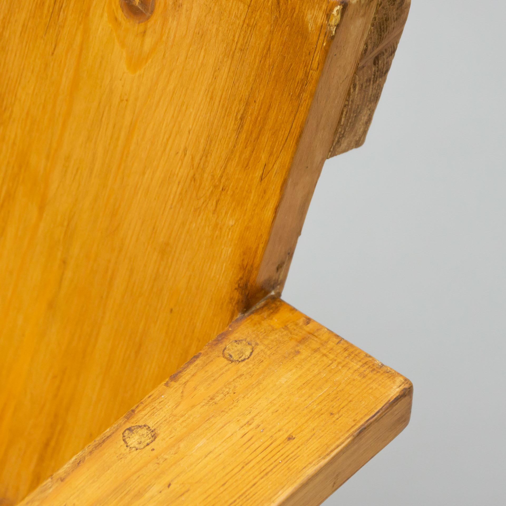 Gerrit Rietveld fauteuil cravate en bois moderne du milieu du siècle dernier, vers 1950 6