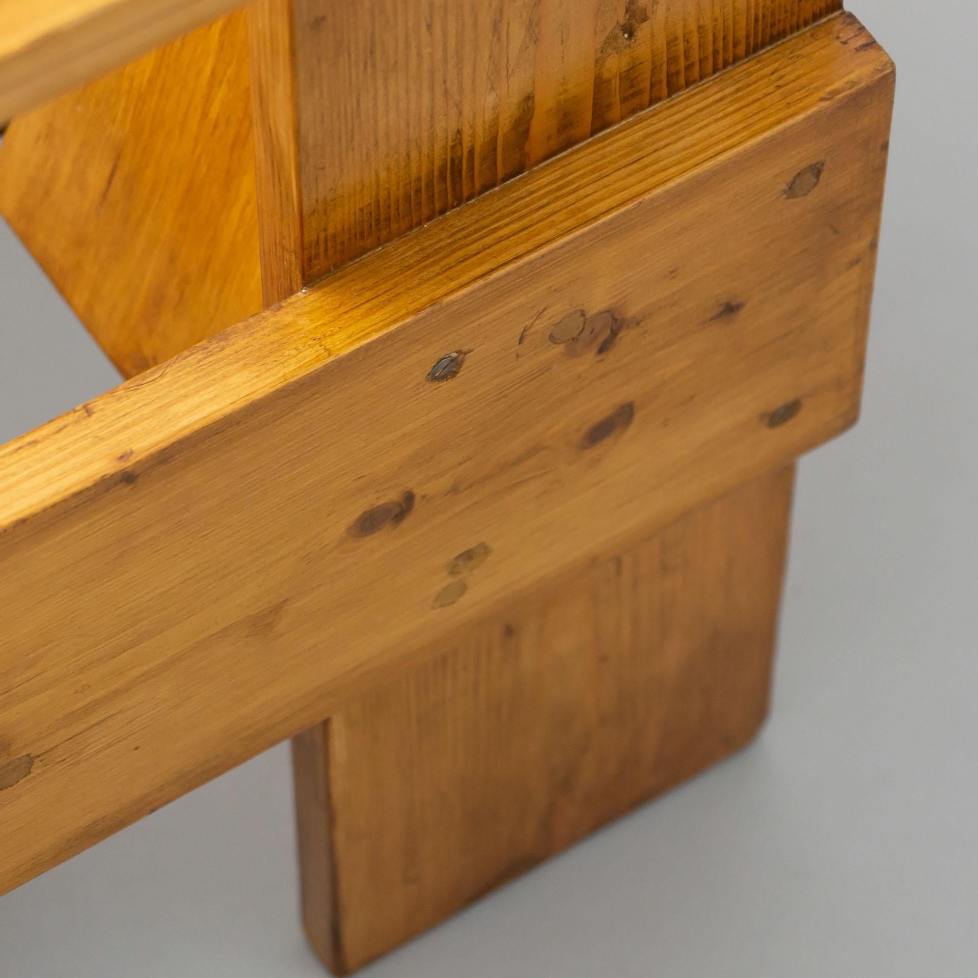 Gerrit Rietveld fauteuil cravate en bois moderne du milieu du siècle dernier, vers 1950 8