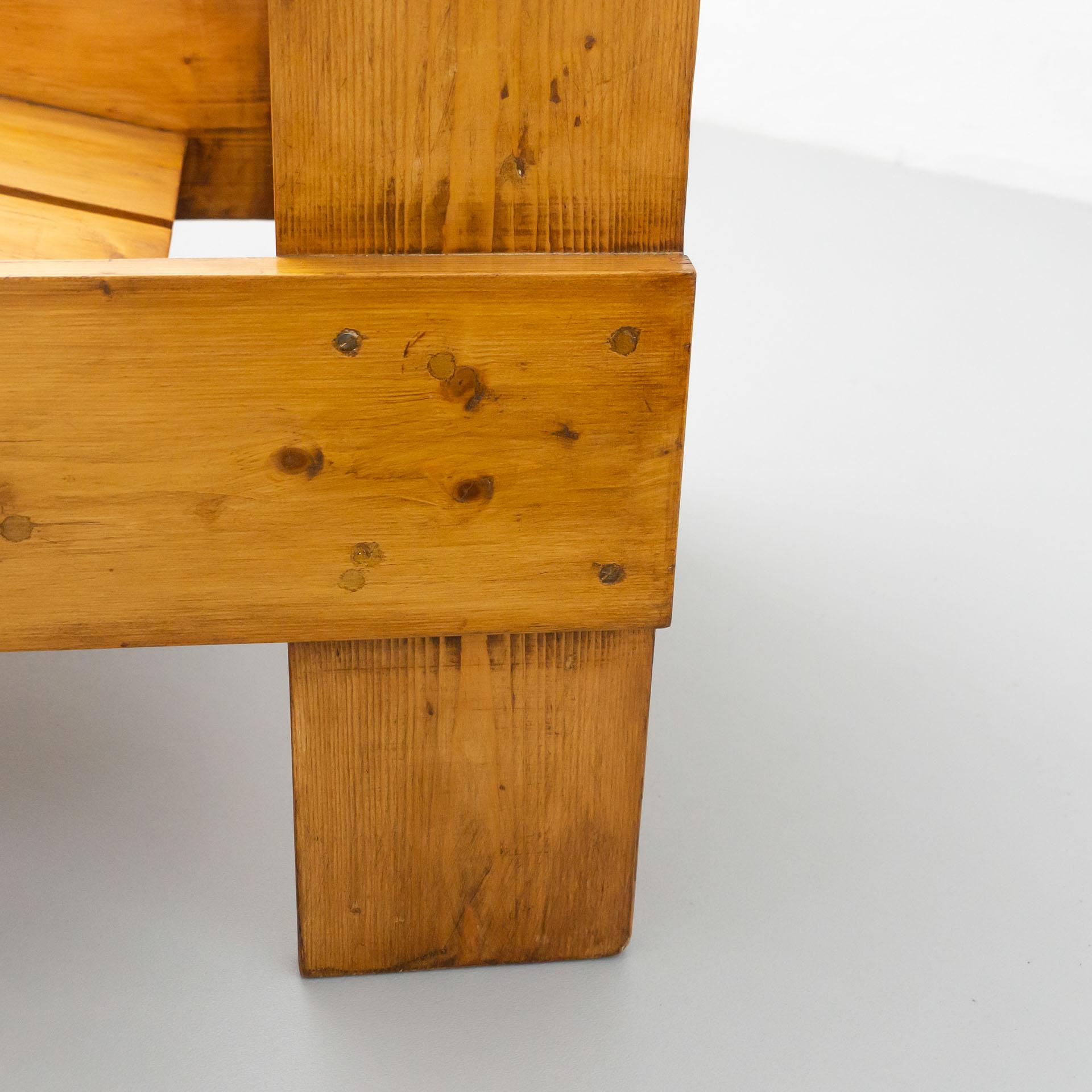 Gerrit Rietveld fauteuil cravate en bois moderne du milieu du siècle dernier, vers 1950 11