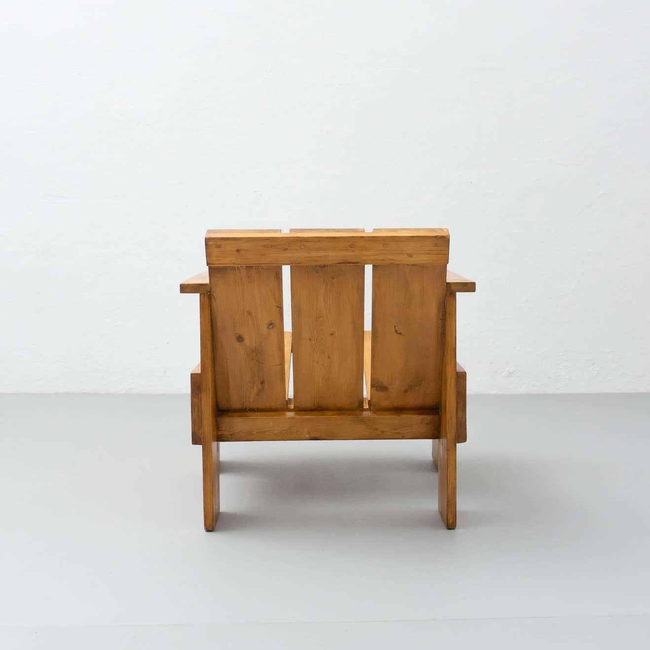 Gerrit Rietveld Mid-Century Modern Wood Crate Chair, circa 1950 4