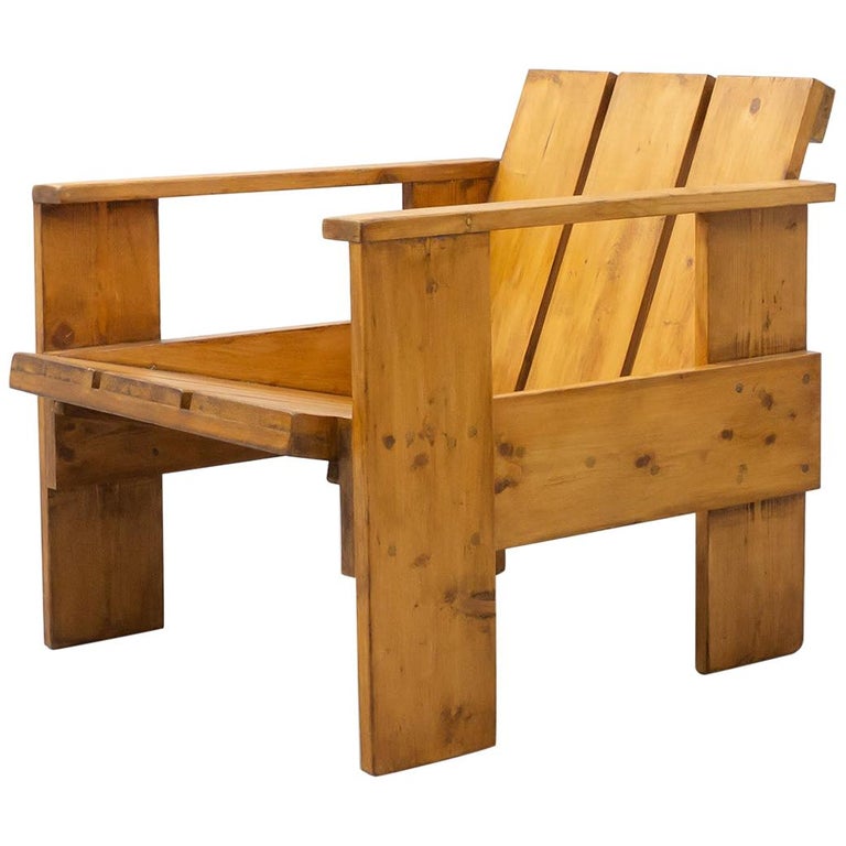 Gerrit Rietveld for Metz and Co. Crate Chair, ca. 1950, Offered by DADA