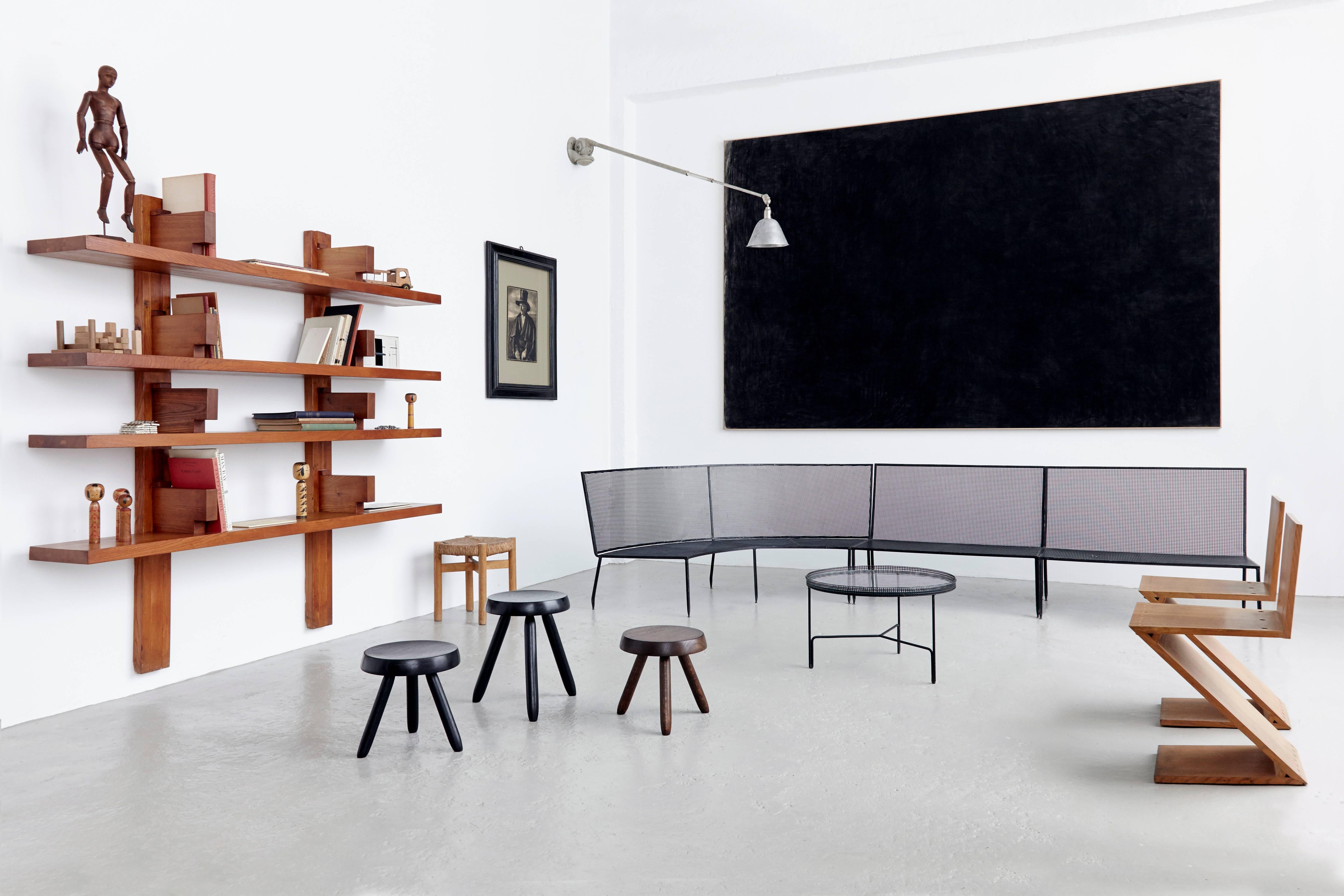 Gerrit Rietveld Zick-Zack-Stuhl aus Holz:: Mitte des Jahrhunderts:: für Metz und Co:: 1968 4