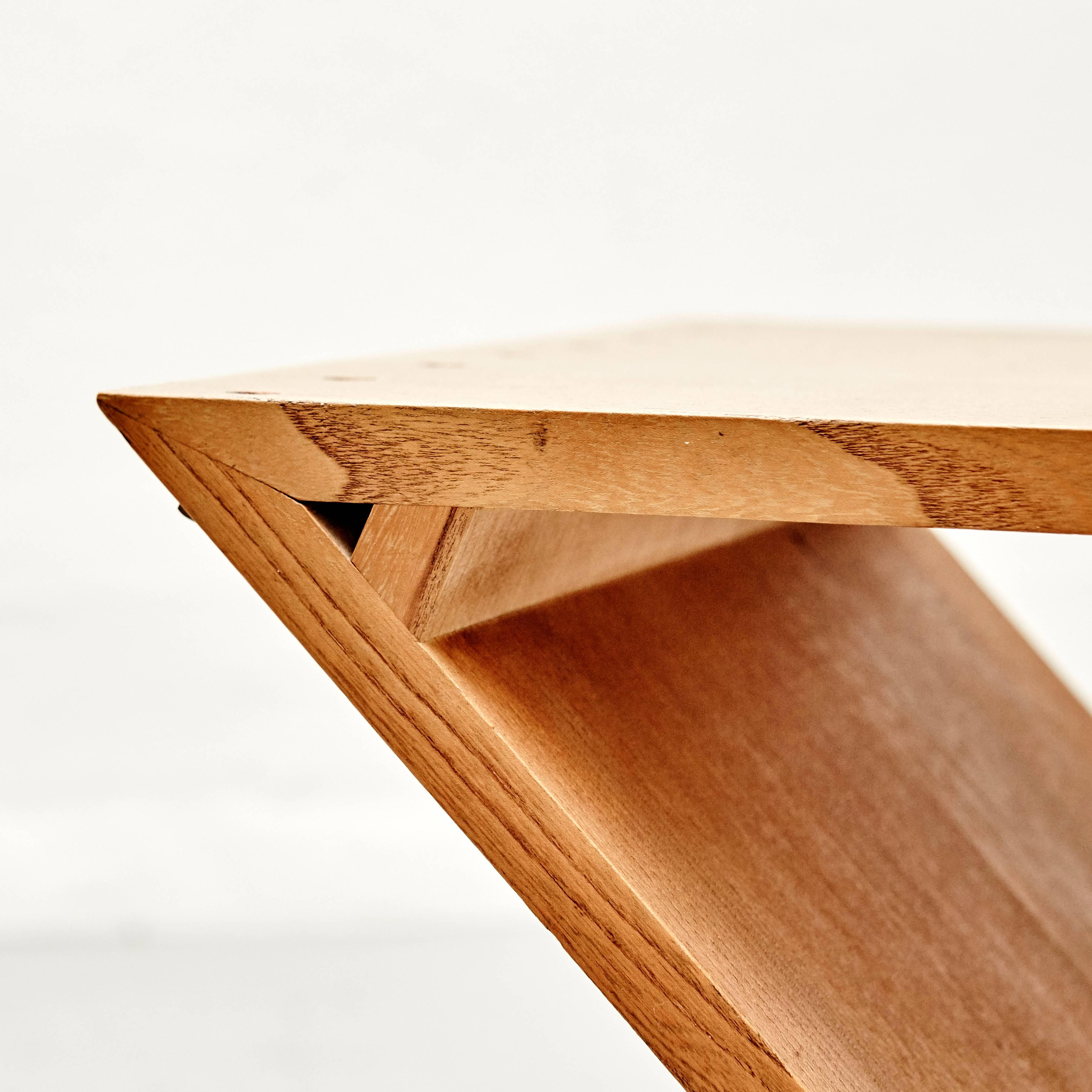De Stijl Gerrit Rietveld Mid-Century Modern Wood Zig-Zag Chair for Metz and Co, 1968