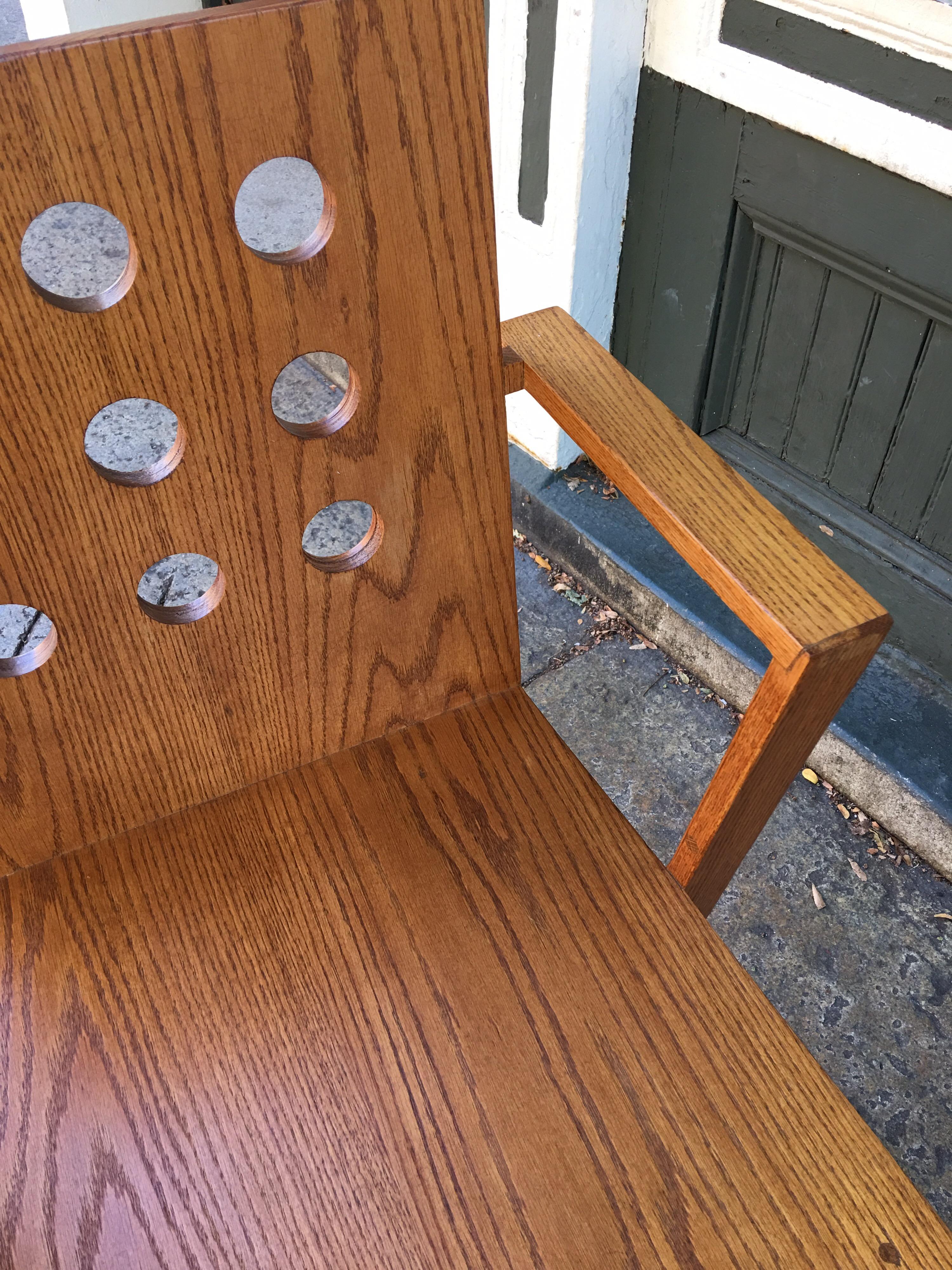 Gerrit Rietveld Style Oak Chair 6