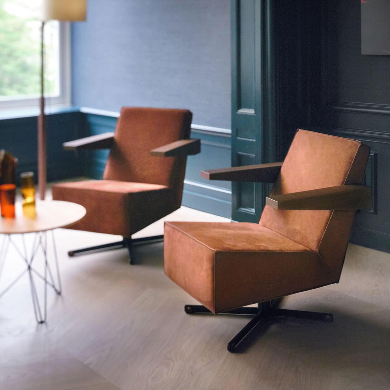 Steel Gerrit Rietveld Pressroom Chair For Sale