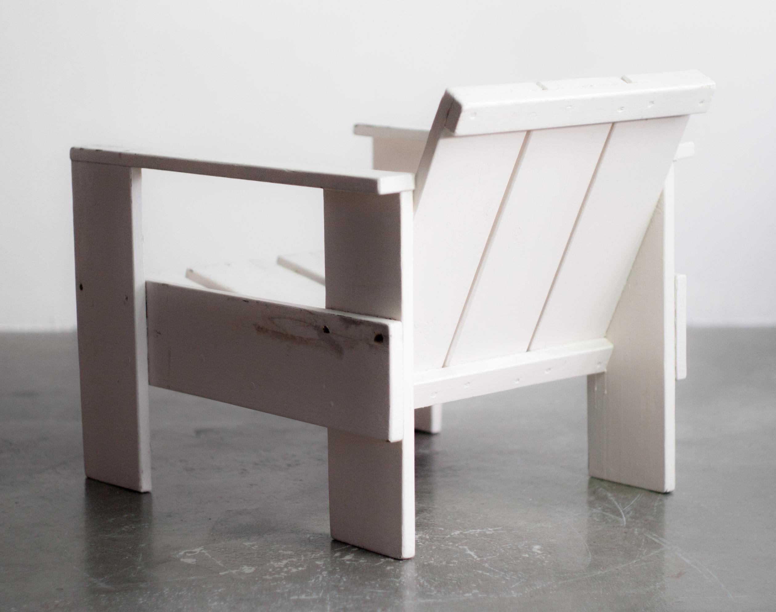 Pine Gerrit Rietveld Prewar Crate Chair for Metz & Co., 1934
