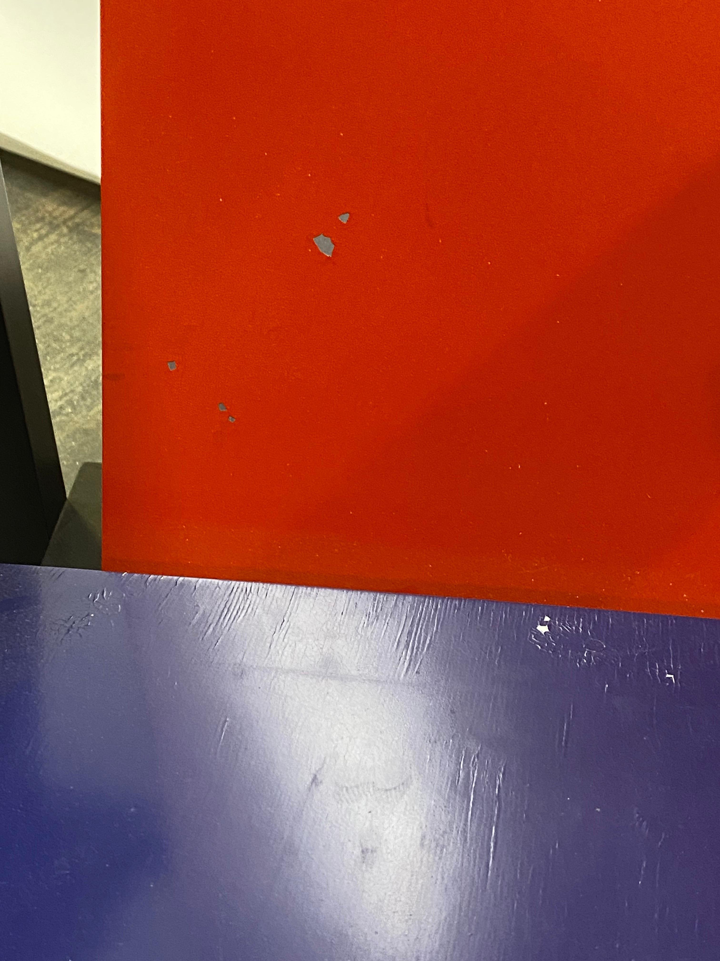 Paire de chaises longues rouges et bleues Gerrit Rietveld en vente 10