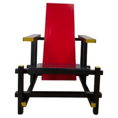 Gerrit Rietveld, Red Blue Chair, De Stijl Modern, 1918