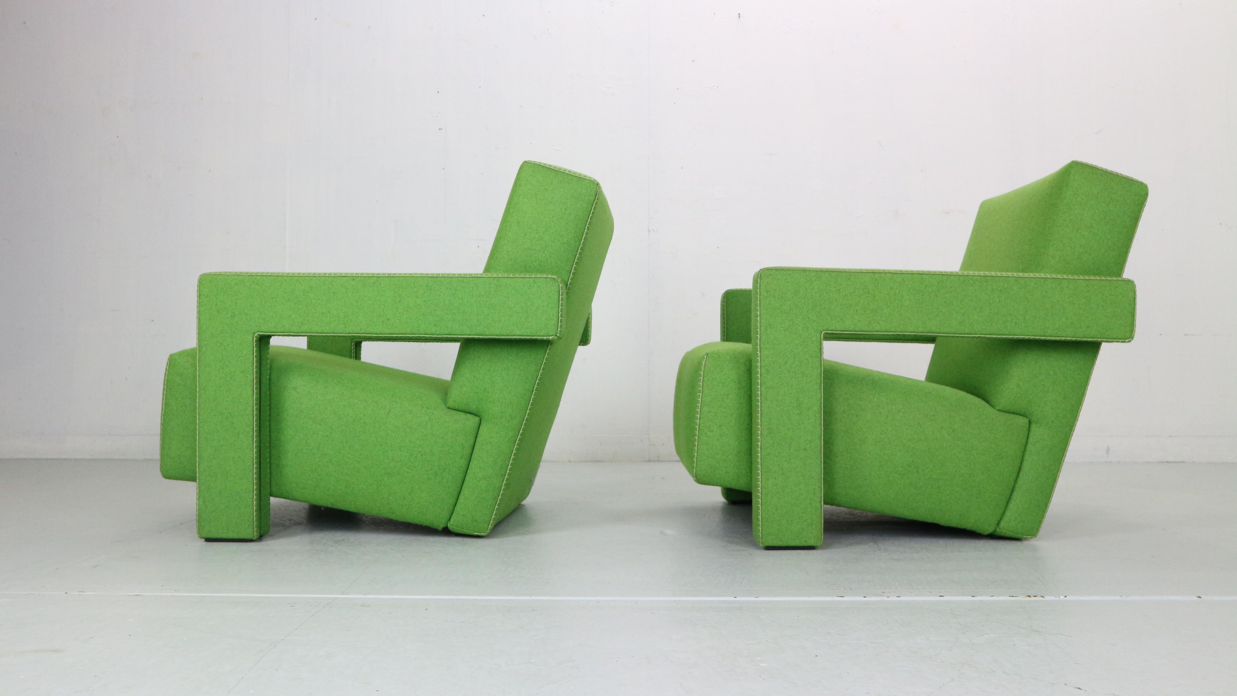 Italian Gerrit Rietveld Set of 2 Green 