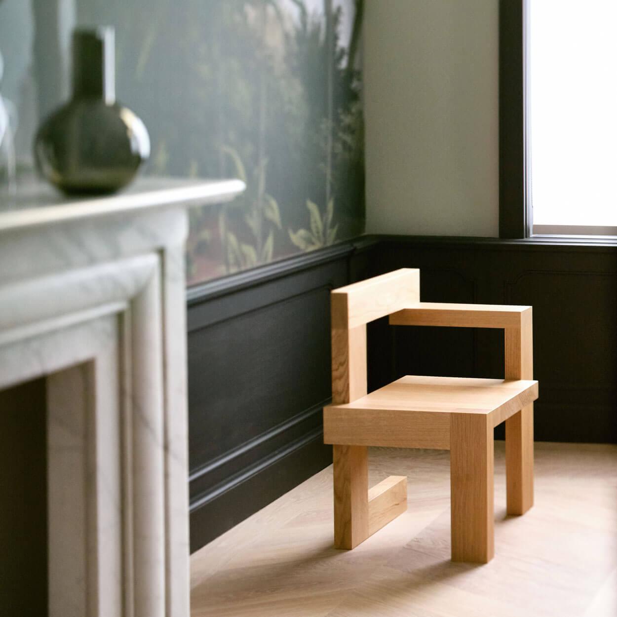 Dutch Gerrit Rietveld Steltman Chair - Oak