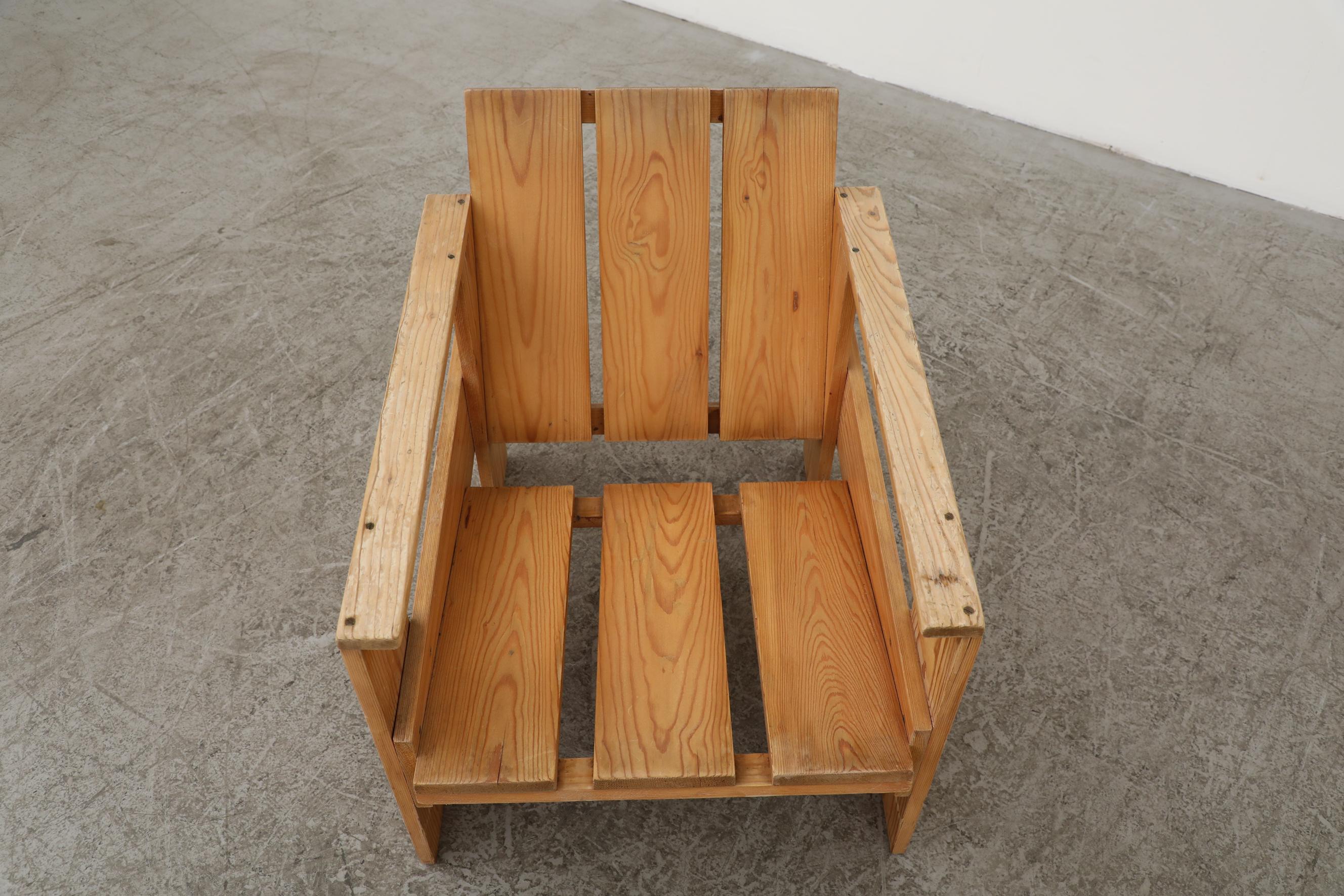 Gerrit Rietveld Style Crate Chair 6