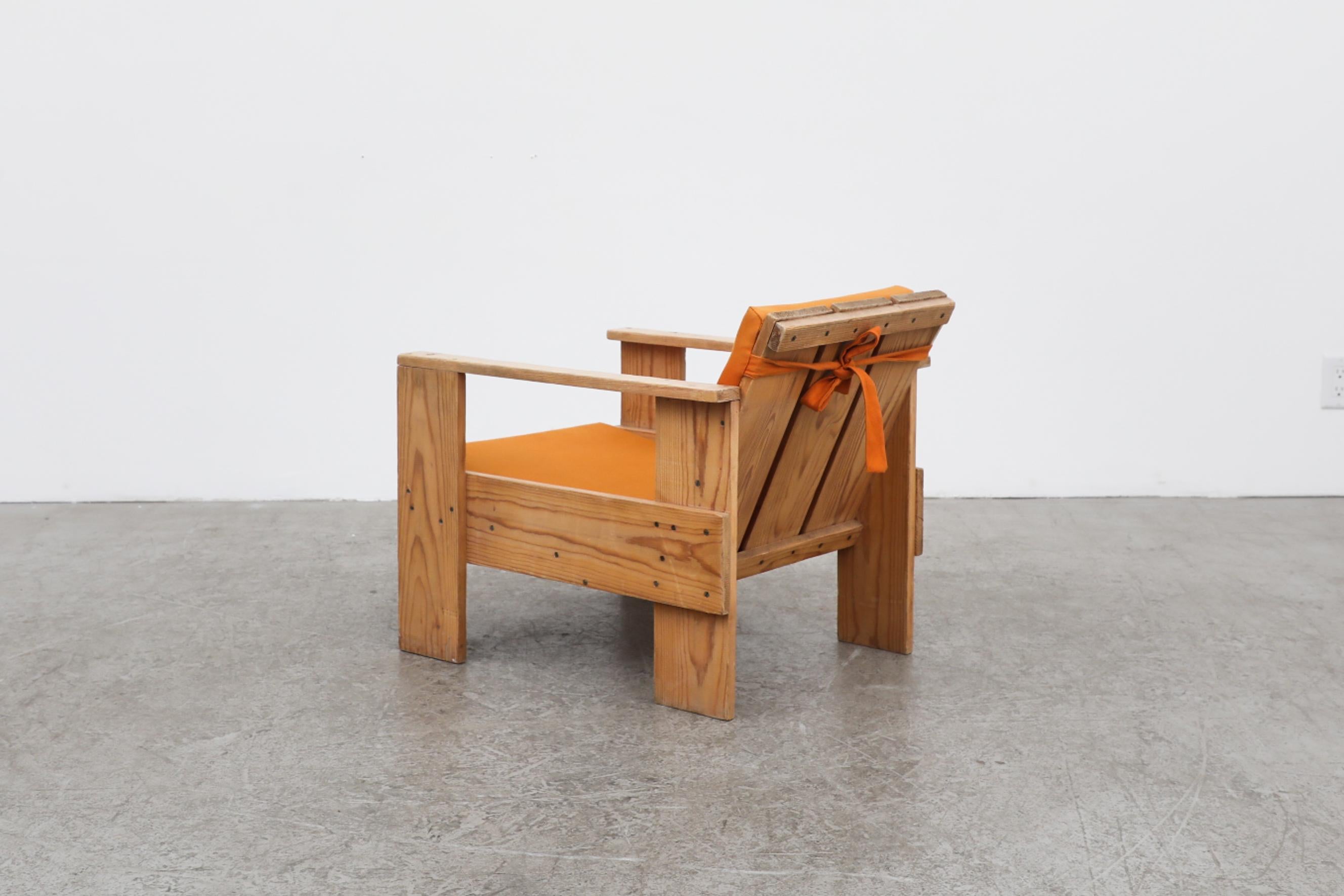 Dutch Gerrit Rietveld Style Crate Chair