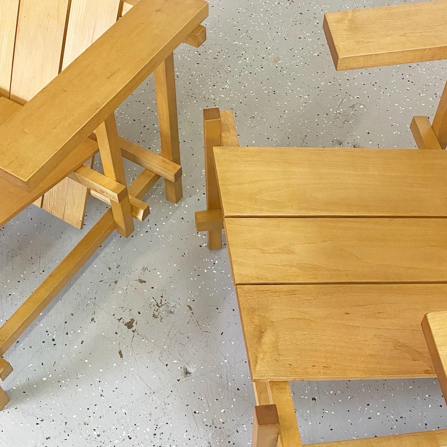 De Stijl Gerrit Rietveld Style Lounge Chairs, a Pair
